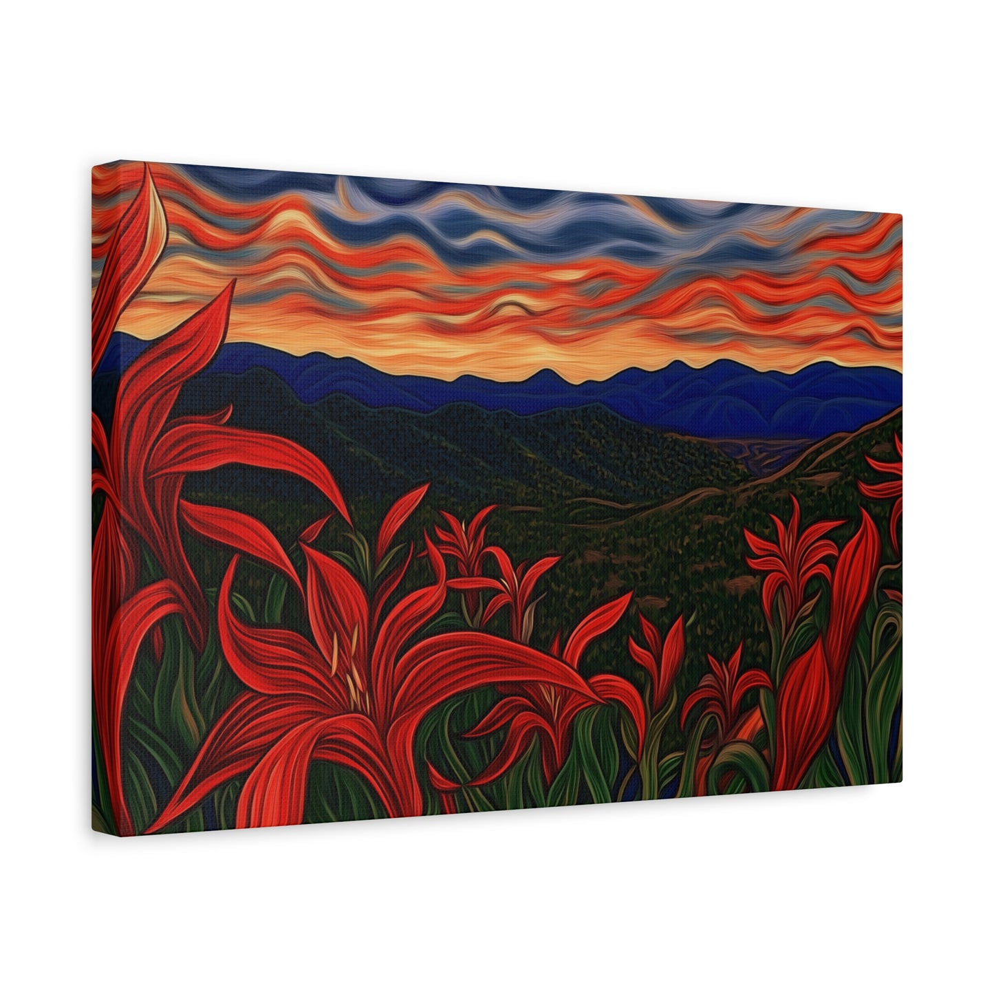 Canvas Print SF Day Lillies at Sunset
