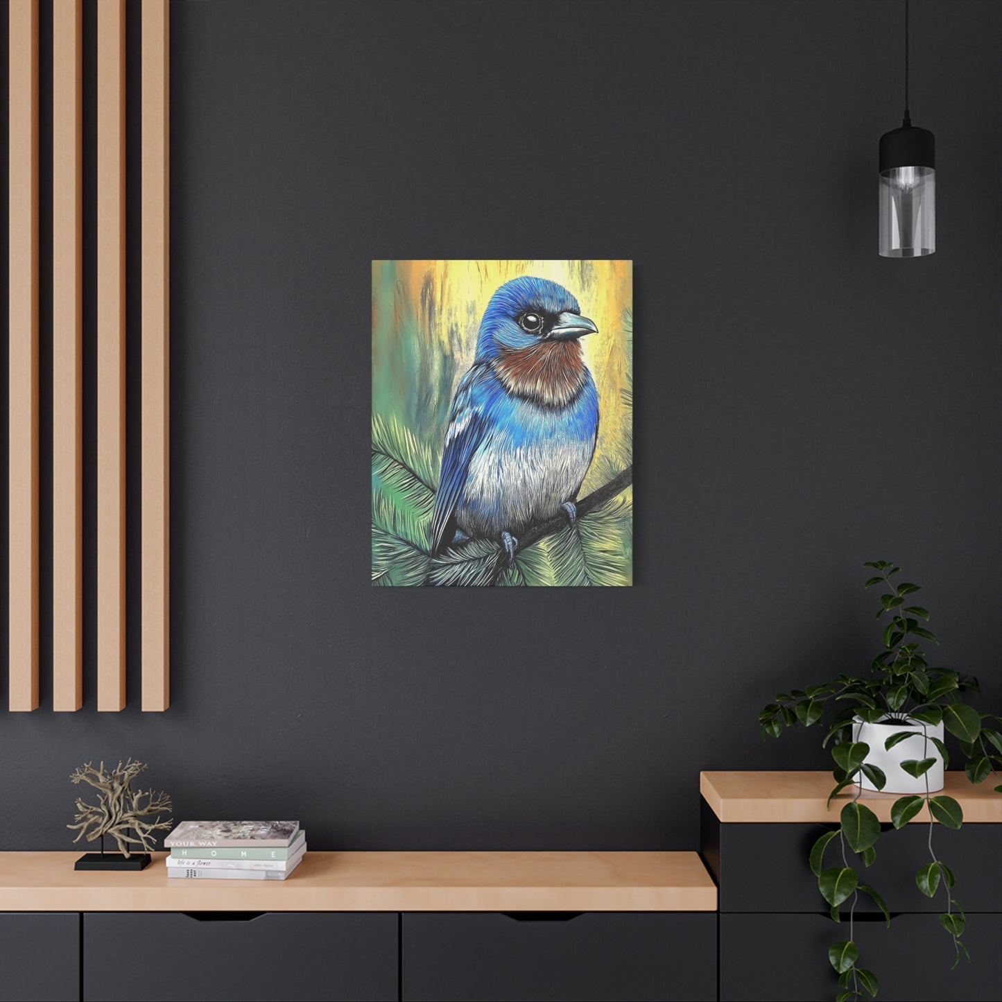 Canvas Wall Art - Bluebird Watching