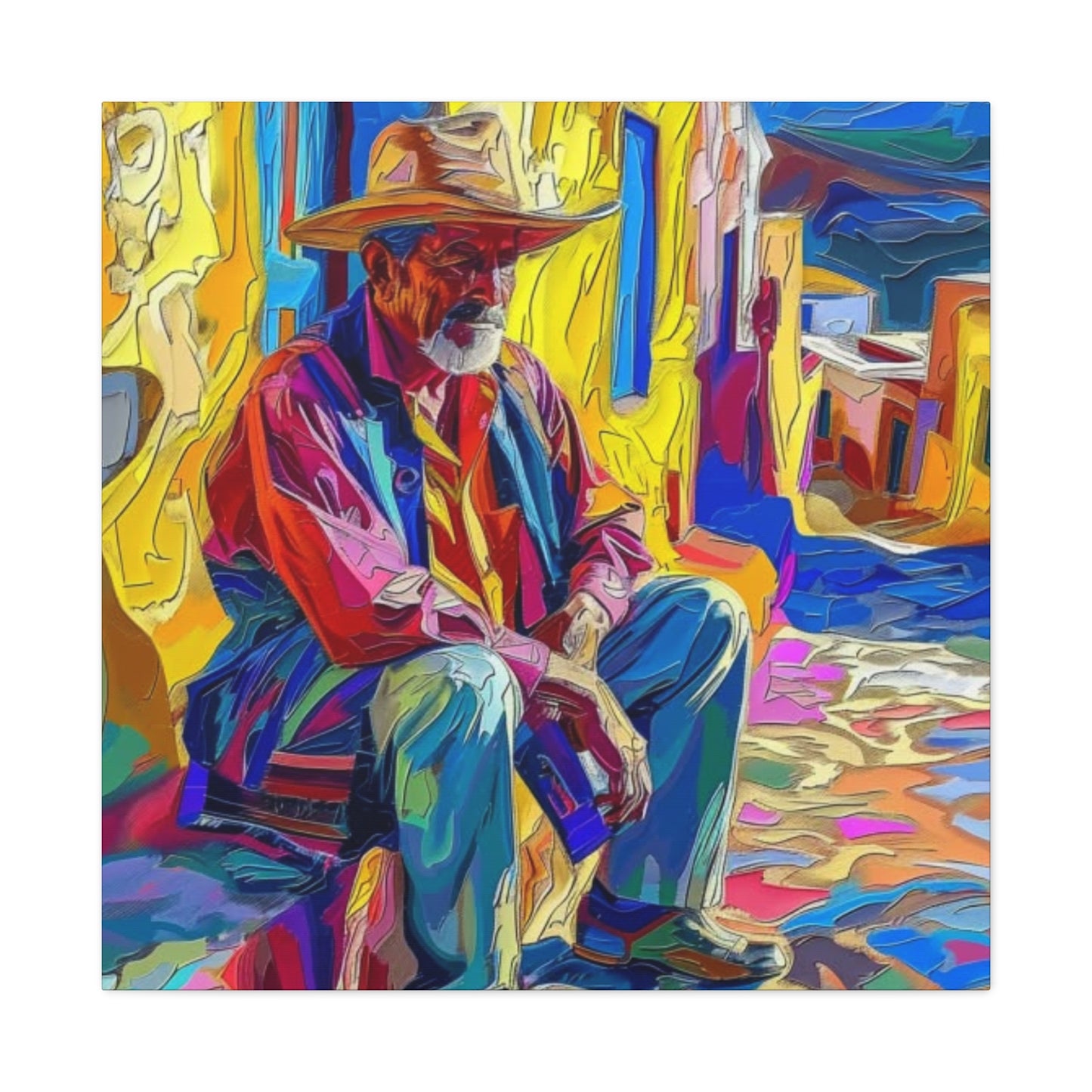 Canvas Wall Art - Man in Street Design