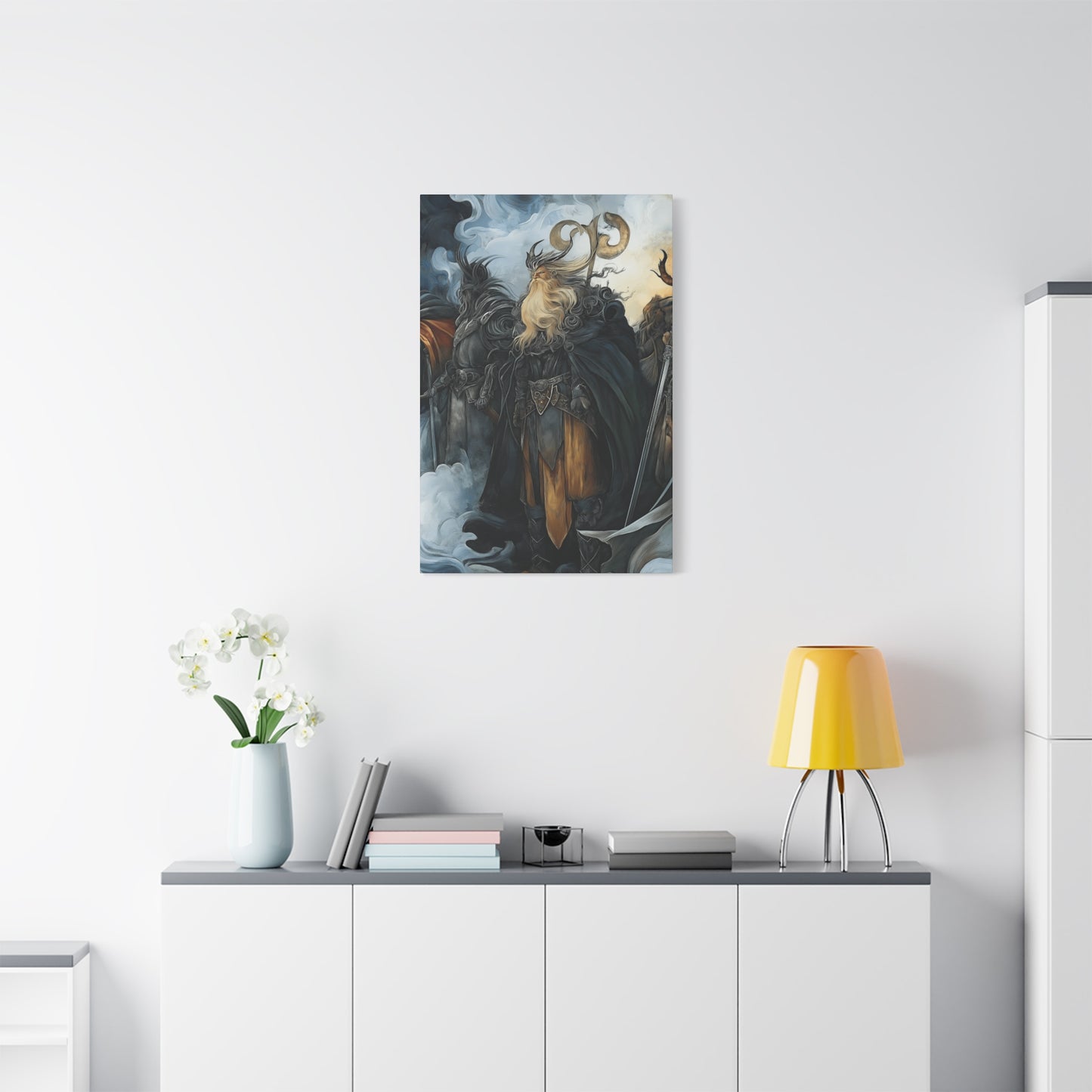 Epic Fantasy Wall Art Canvas - Norse Mythology Inspired Decor