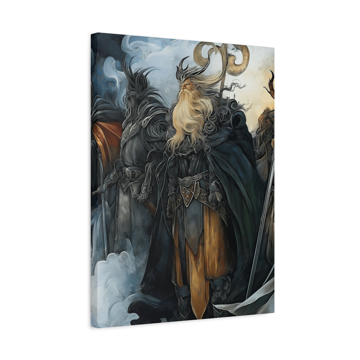 Epic Fantasy Wall Art Canvas - Norse Mythology Inspired Decor