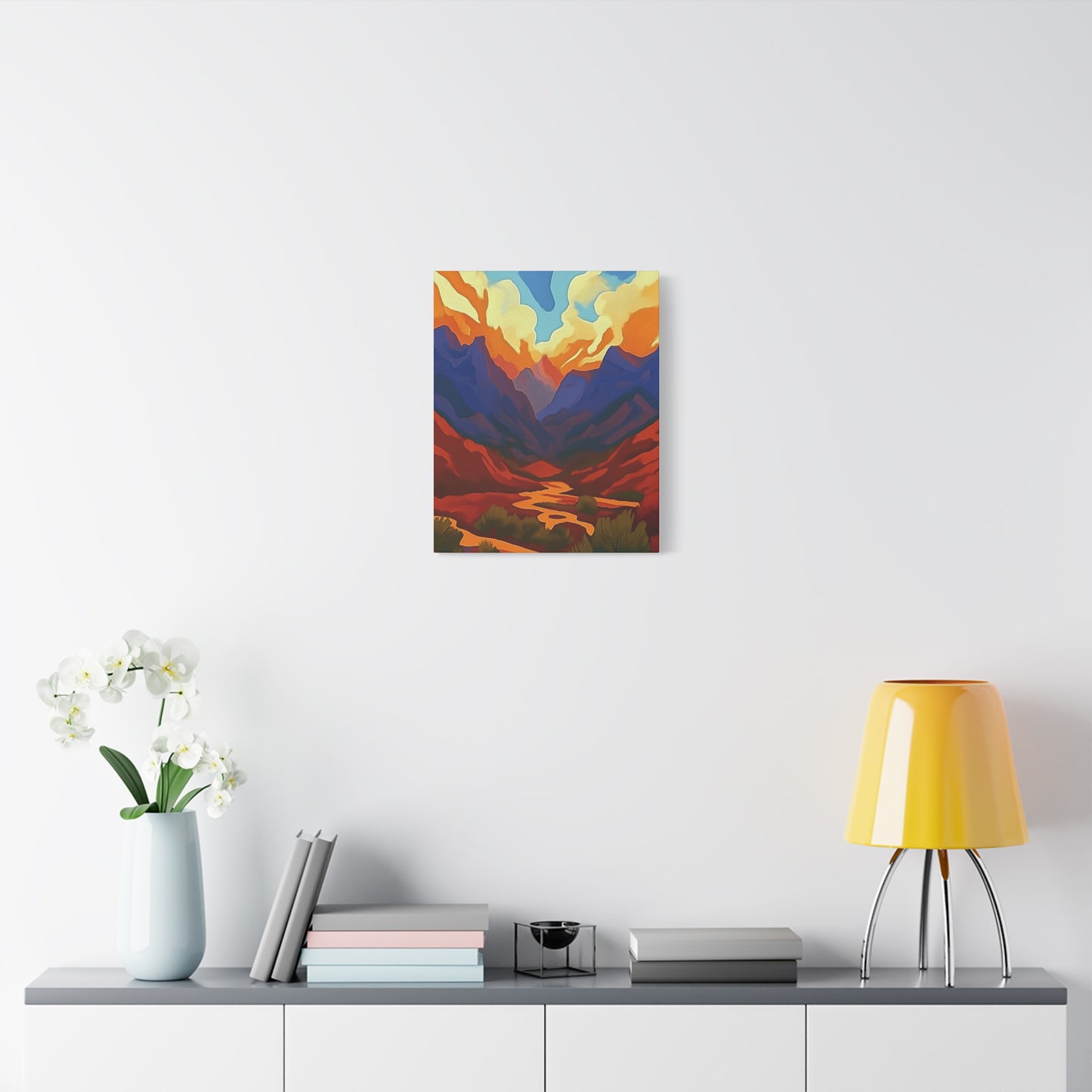 Vibrant Mountain Sunset Landscape-Where are we 2