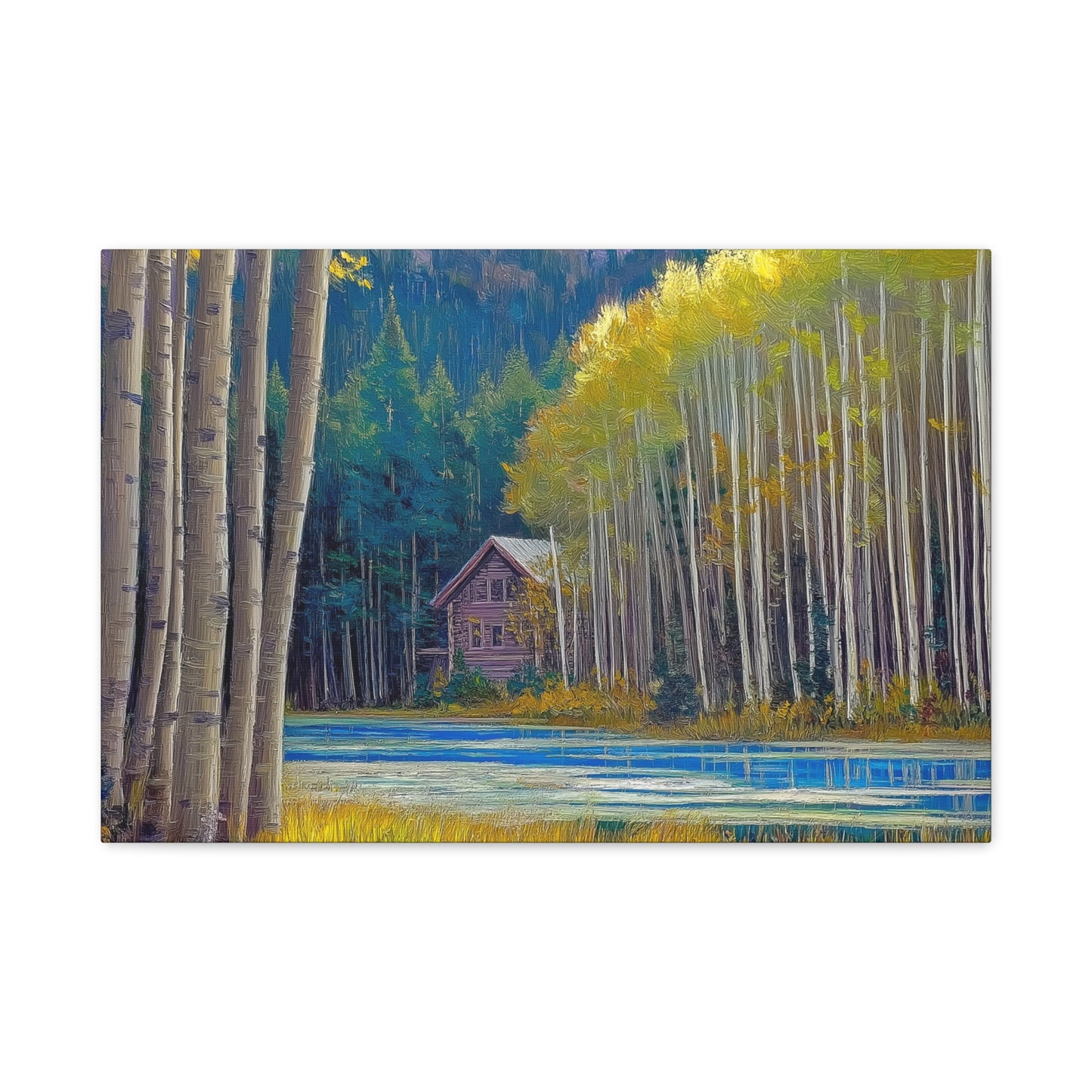 Canvas Wall Art - Rocky Mountain Lake V