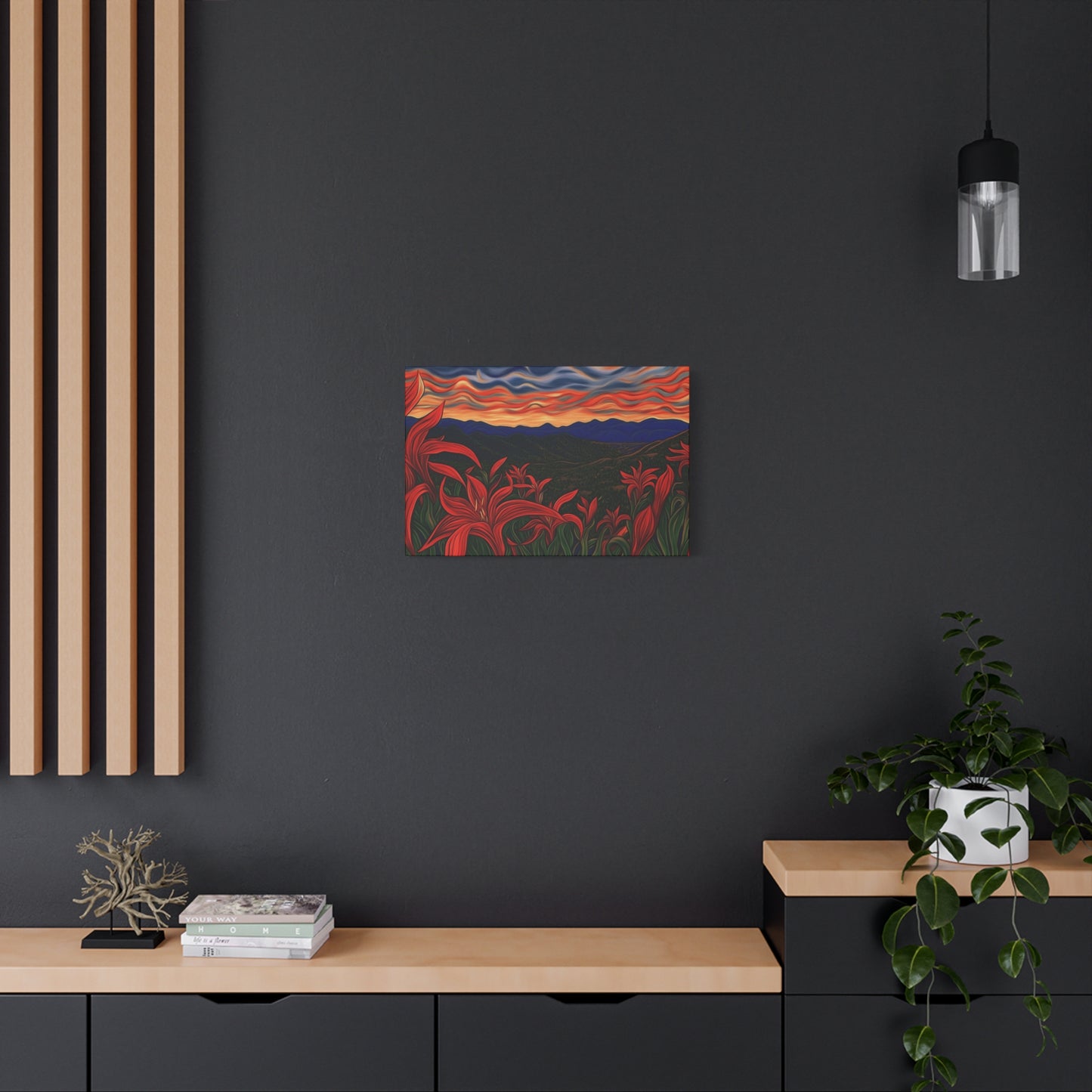 Canvas Print SF Day Lillies at Sunset