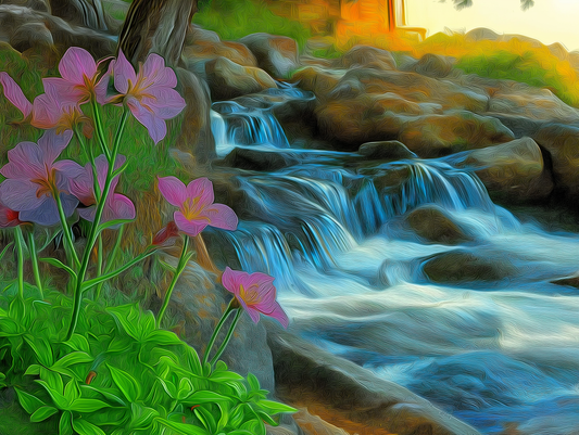 Mountain Stream Flowers