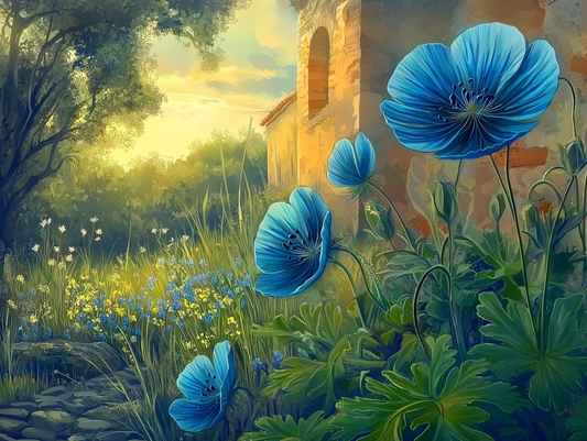 Field of Blue Flowers