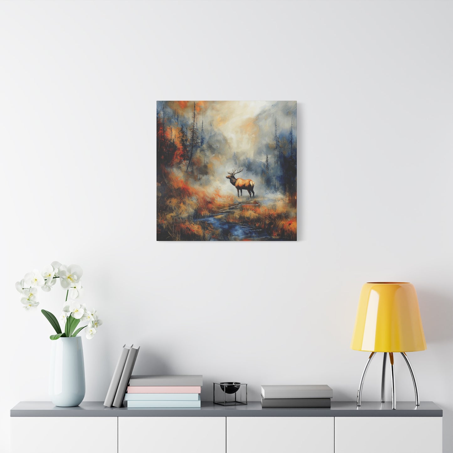 Majestic Elk Canvas Art - Nature Wall Decor for Outdoor Enthusiasts