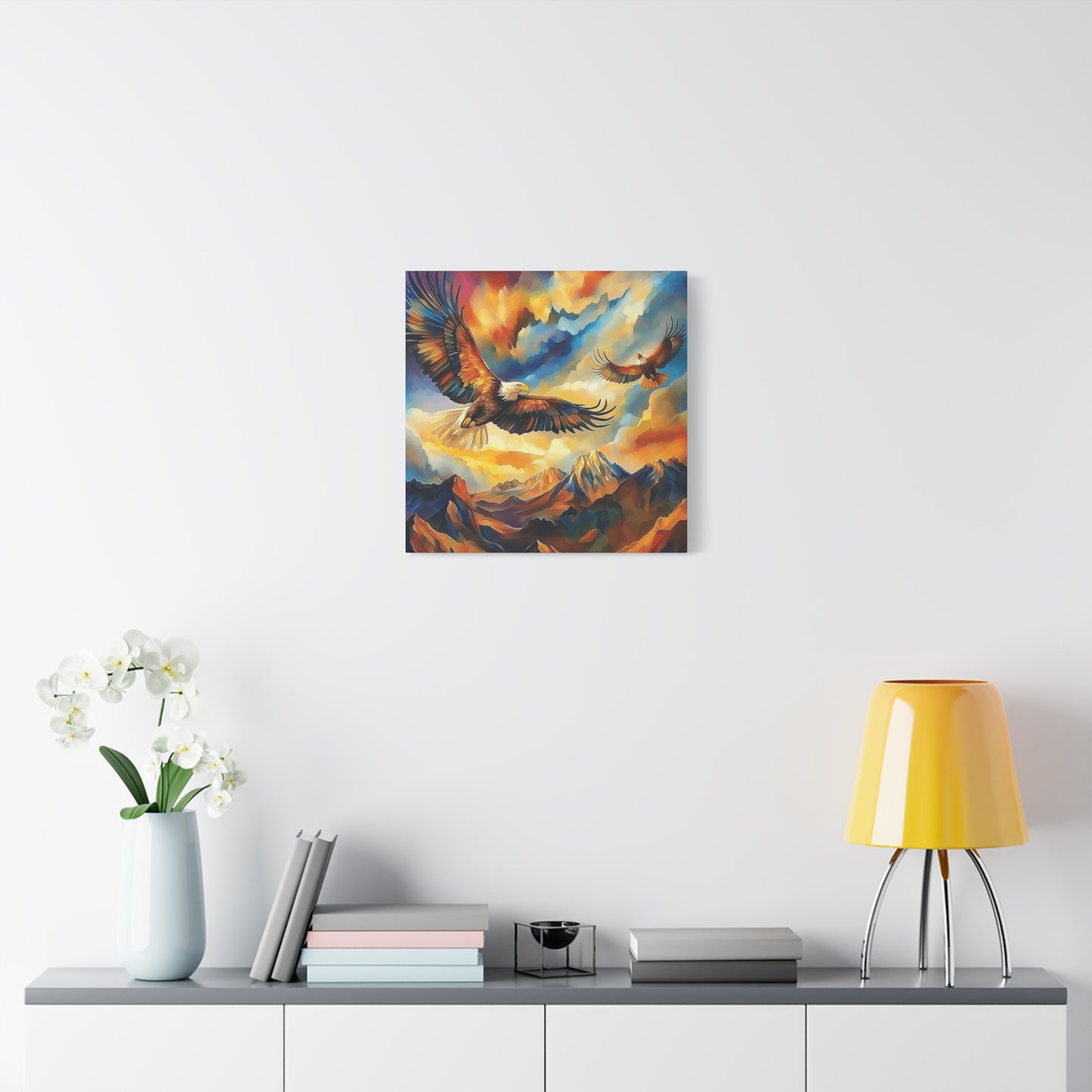 Majestic Eagle Canvas Art – Vibrant Stretched Wall Decor for Nature Lovers