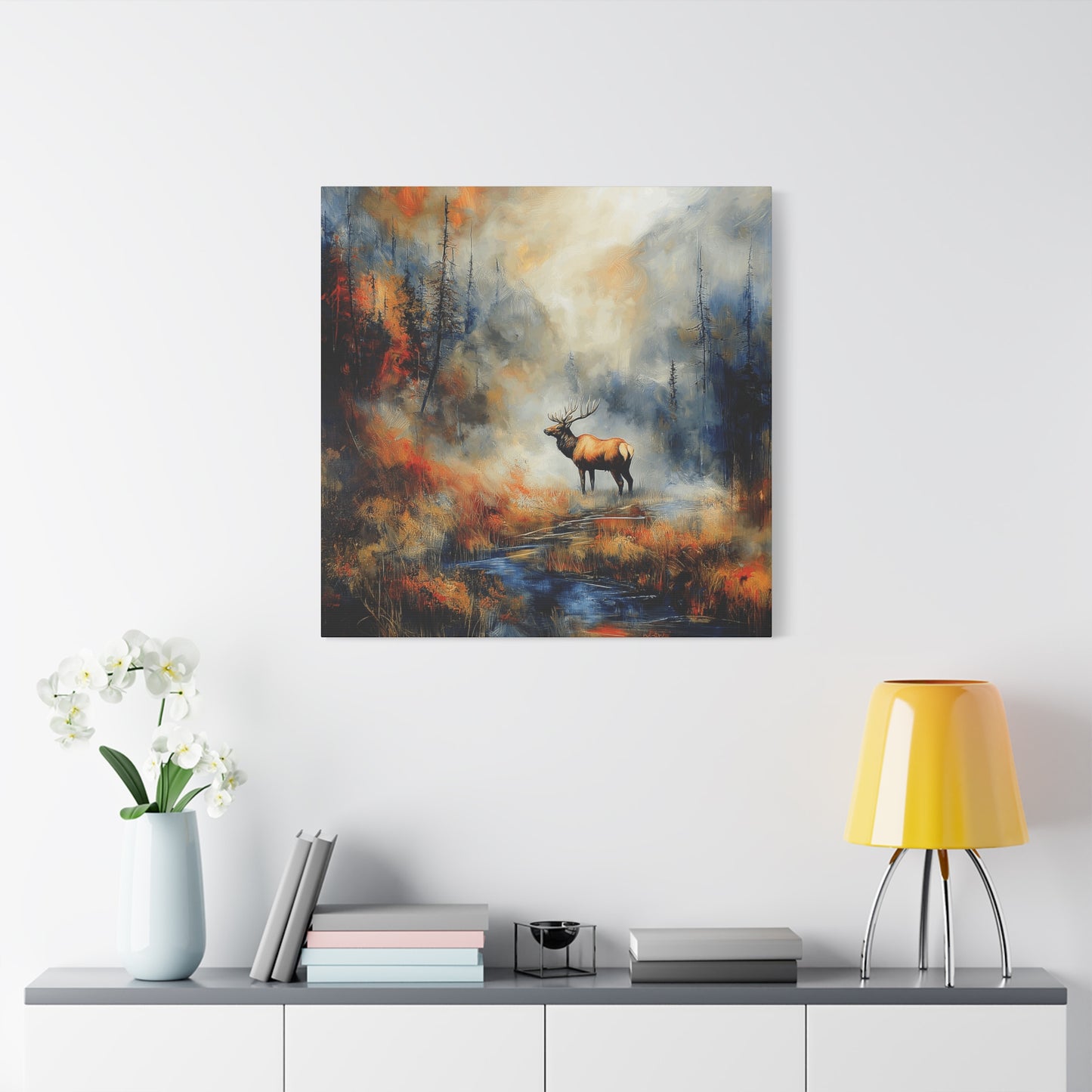 Majestic Elk Canvas Art - Nature Wall Decor for Outdoor Enthusiasts