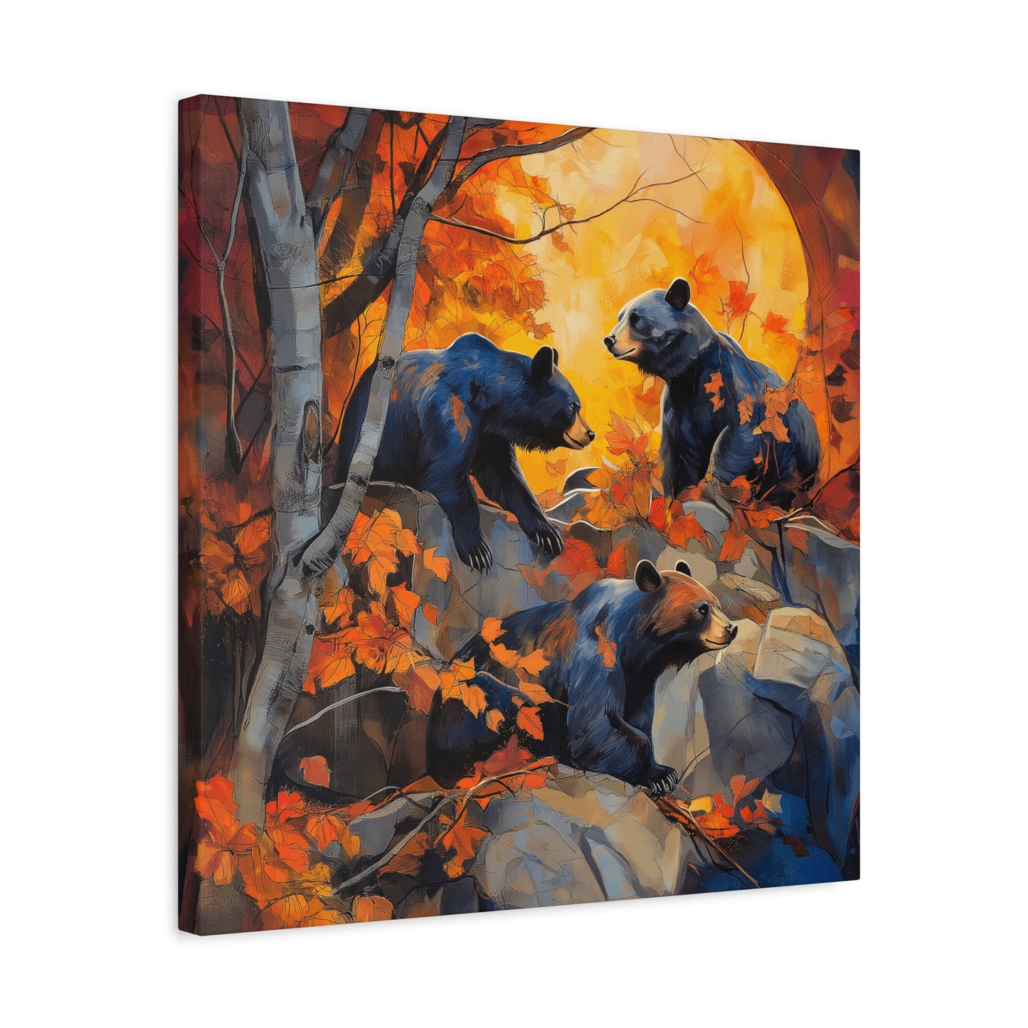 Canvas Print - Three Bears and the Moon