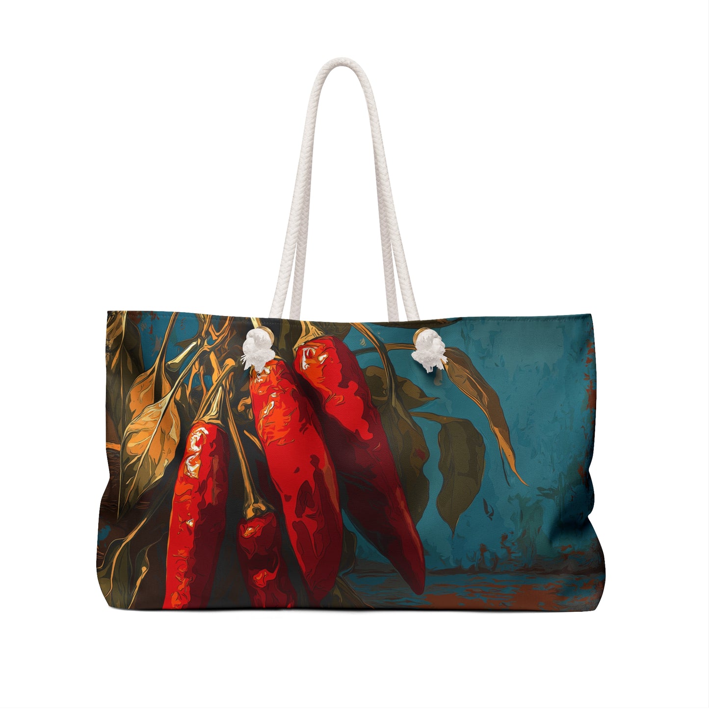 Vibrant Chili Pepper Weekender Bag – Perfect for Travel, Beach Days, Gym, and More!