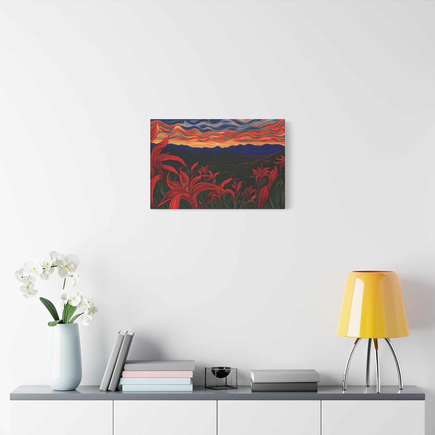 Canvas Print SF Day Lillies at Sunset