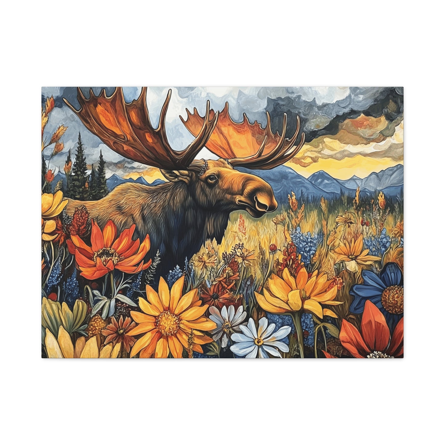 Majestic Moose Canvas Art - Nature Wall Decor for Wildlife Lovers
