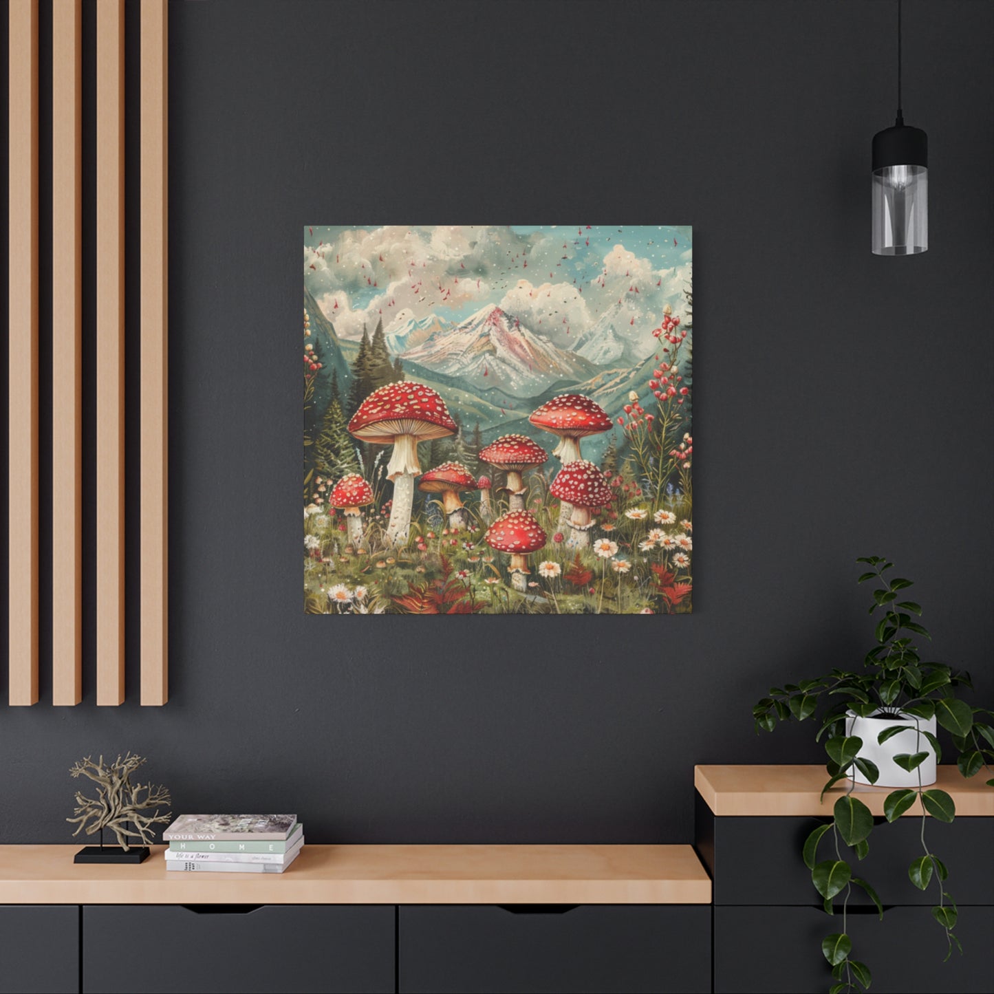 Canvas Print - Rocky Mountain Mushroom Rain