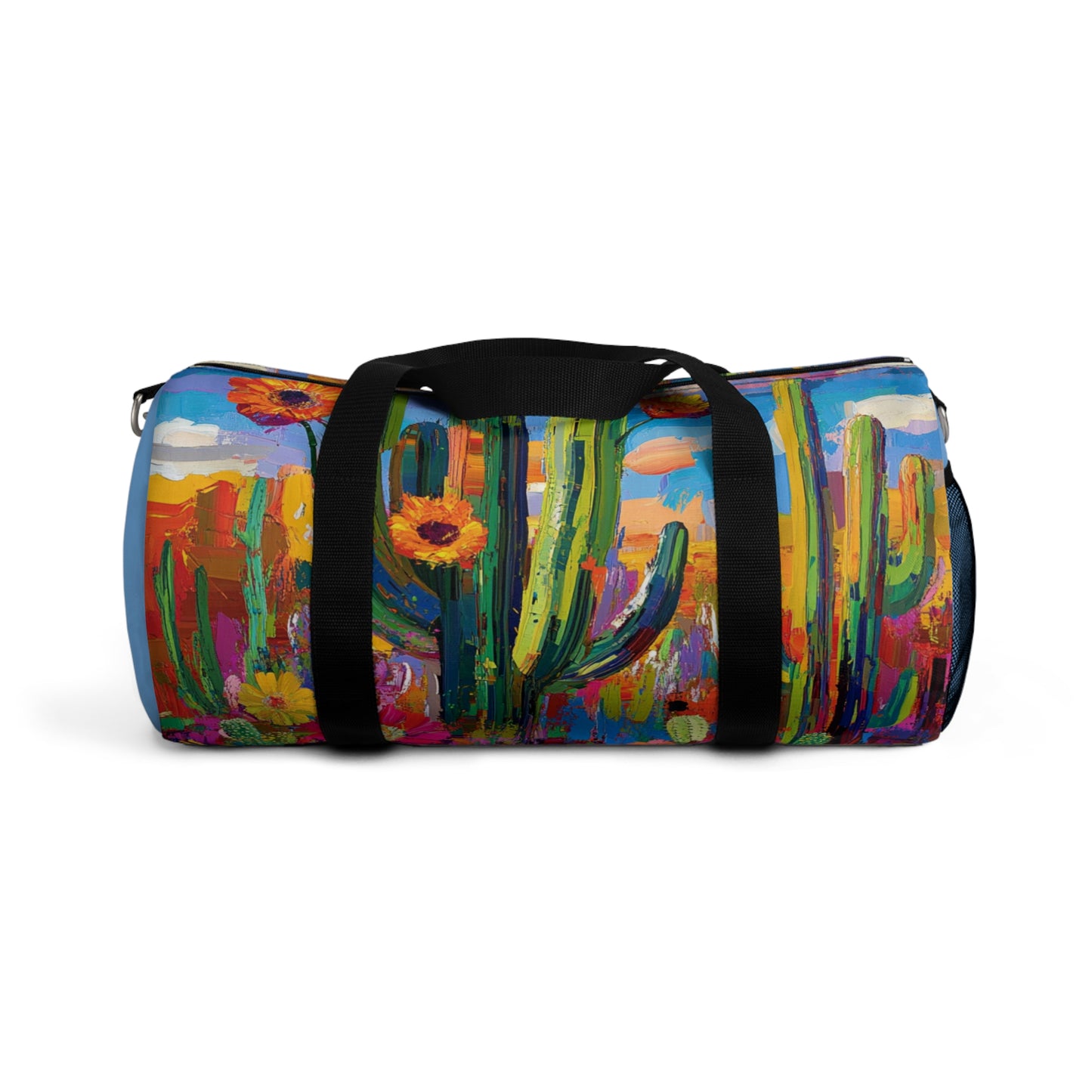 Vibrant Desert Cactus Duffel Bag - Travel, Gym, Weekend Getaway, Floral Print, Unique Design