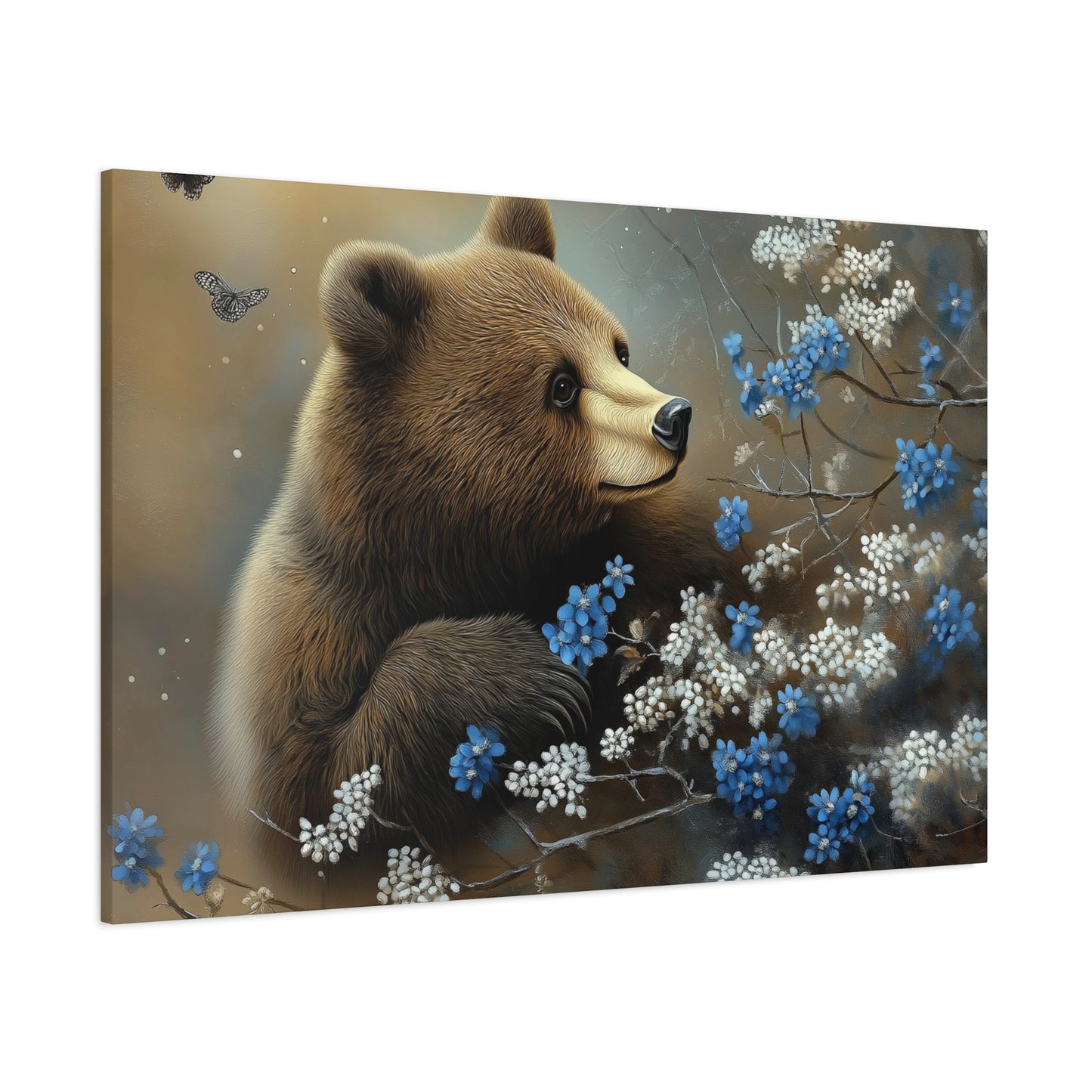 Bear Admiring the Flowers