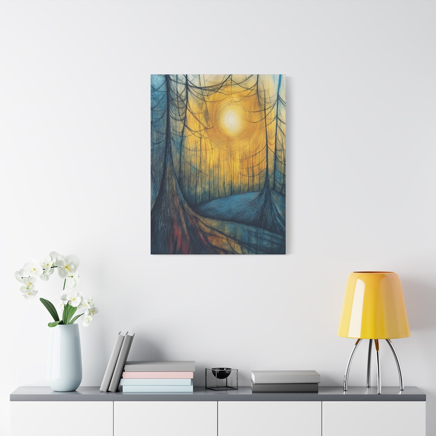 Sunlit Forest Matte Canvas Art