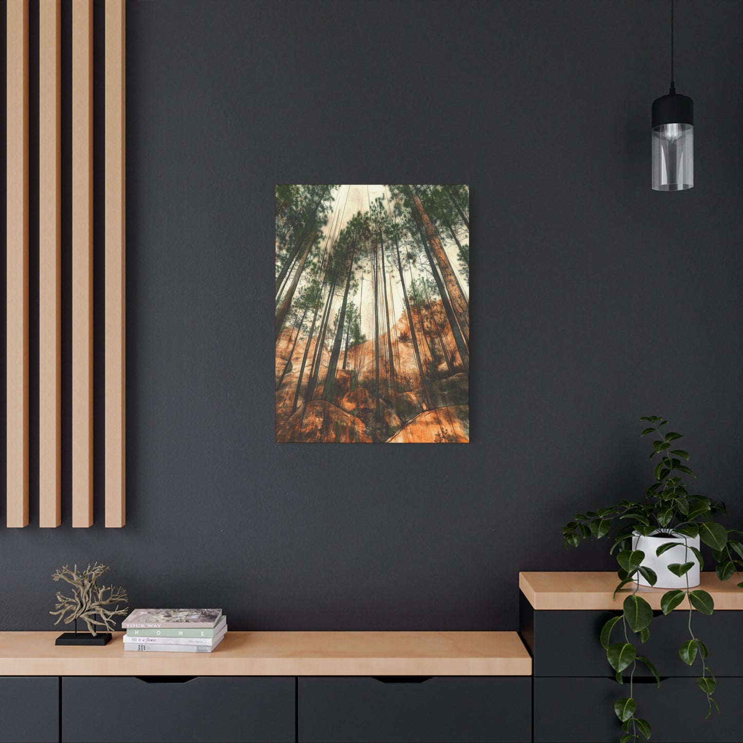 Nature-Inspired Stretched Canvas Art - Forest Serenity