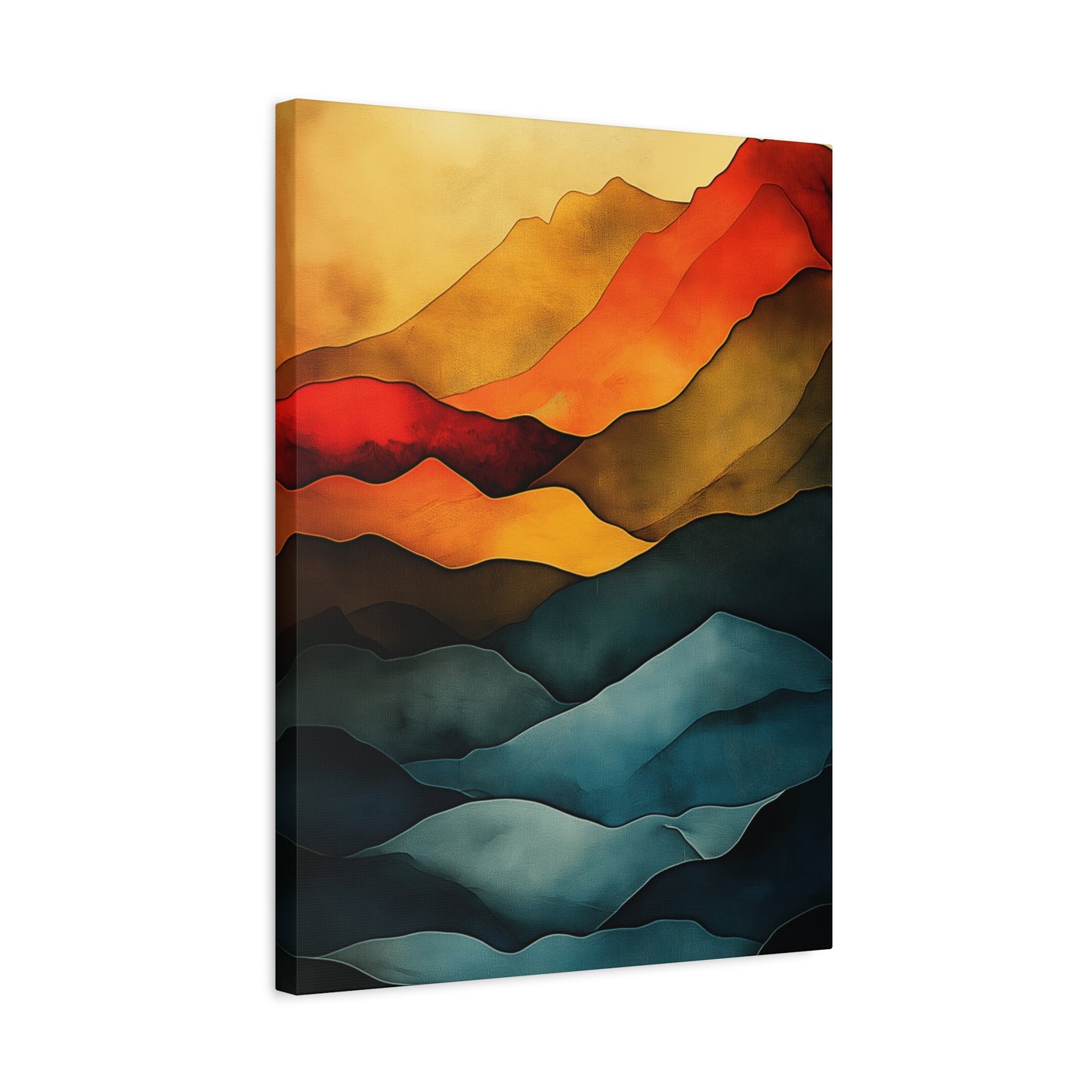 Vibrant Mountain Landscape Canvas Art - 1.25" Stretched Wall Décor