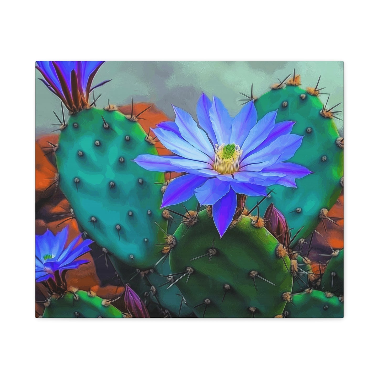 Vibrant Cactus Flower Canvas Art