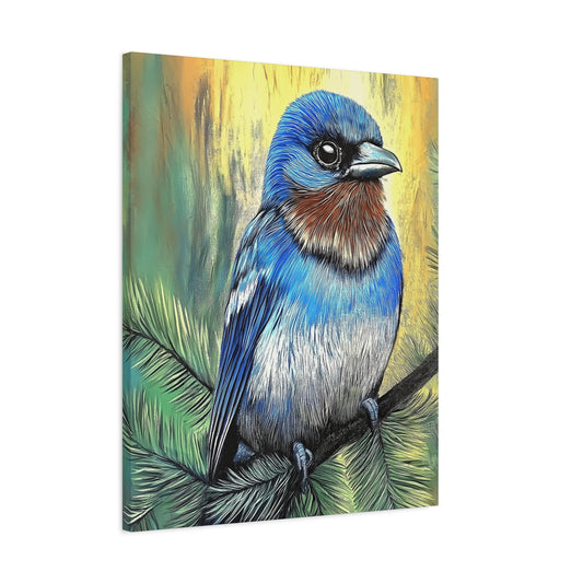 Canvas Wall Art - Bluebird Watching