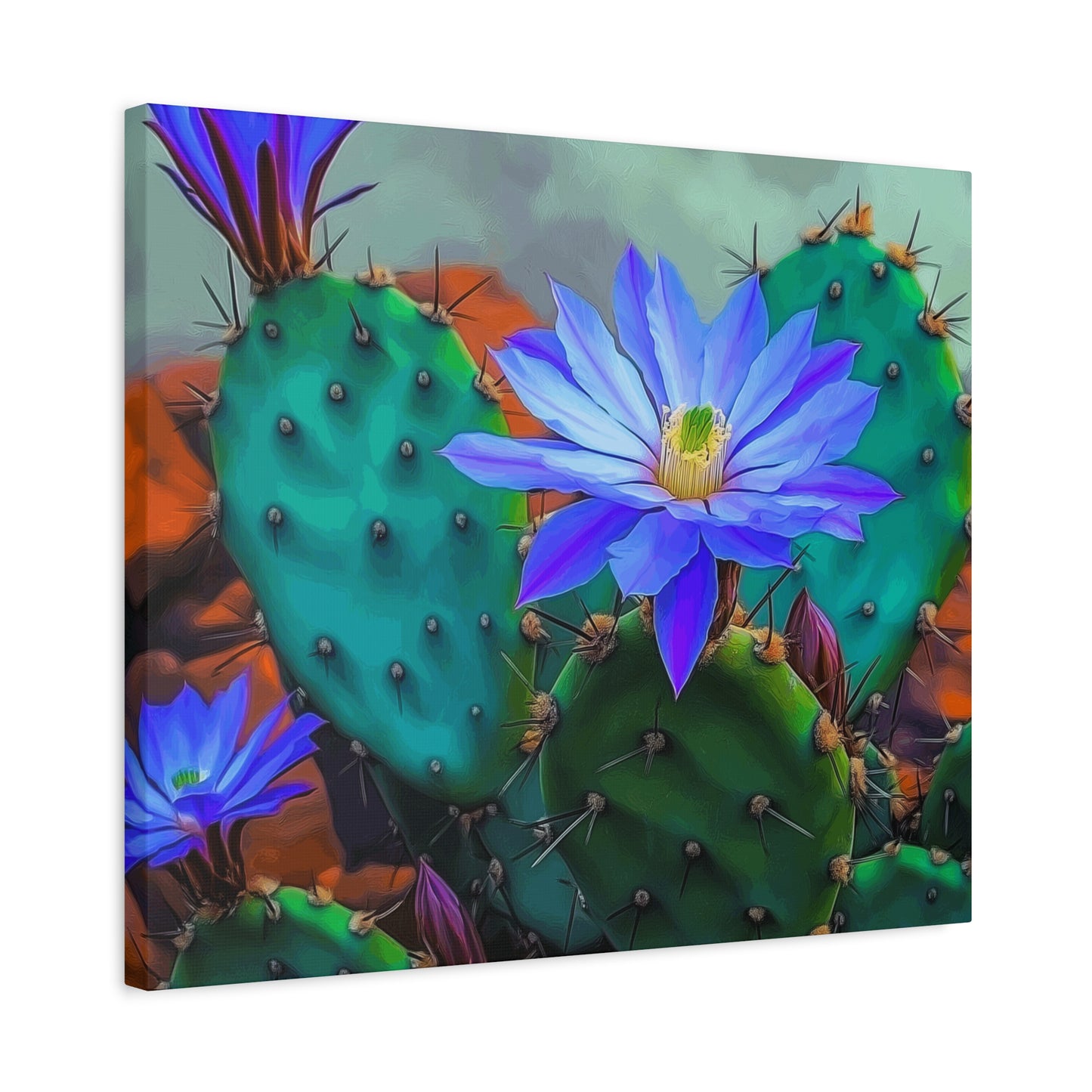 Vibrant Cactus Flower Canvas Art