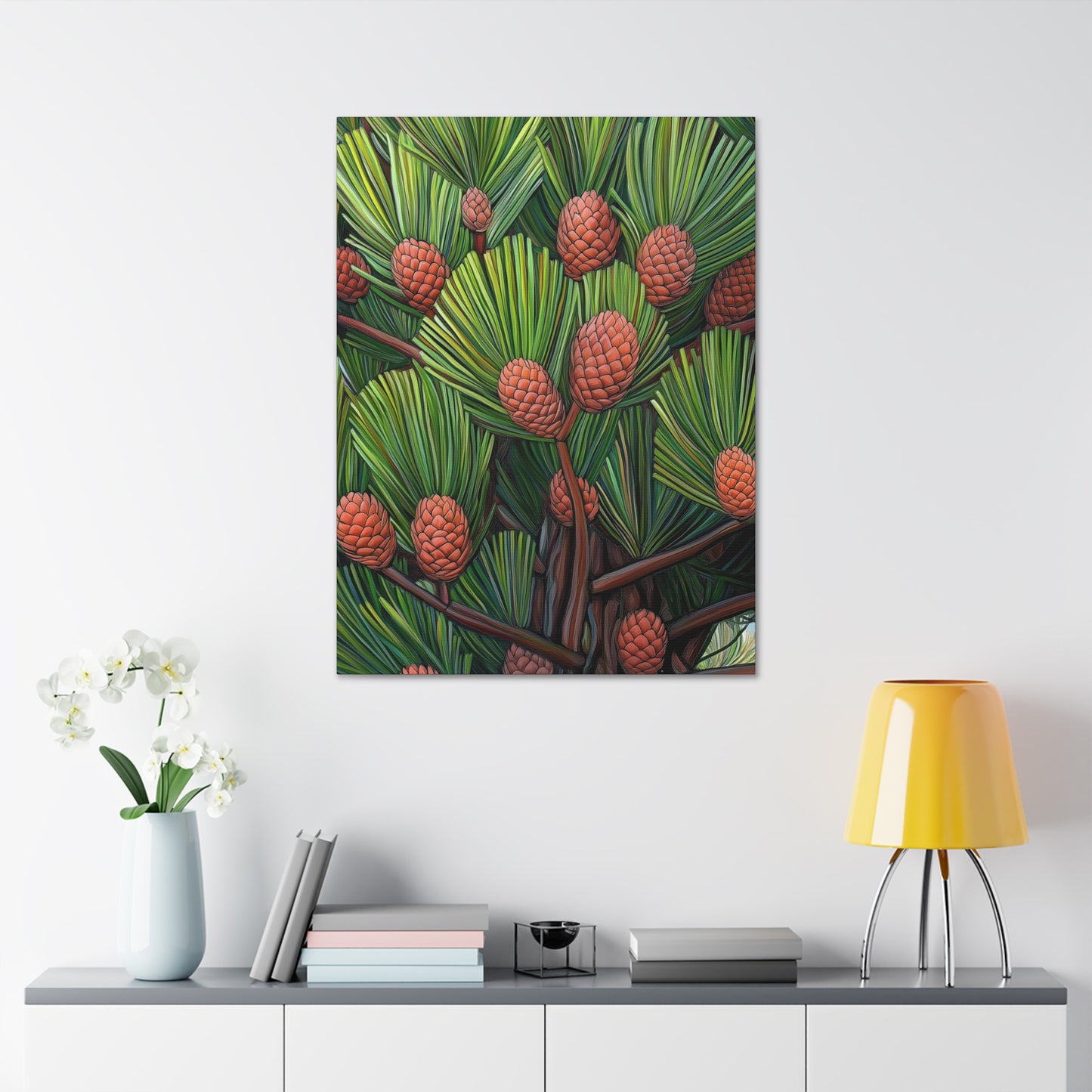 Canvas Wall Art - Pine Cones Growing