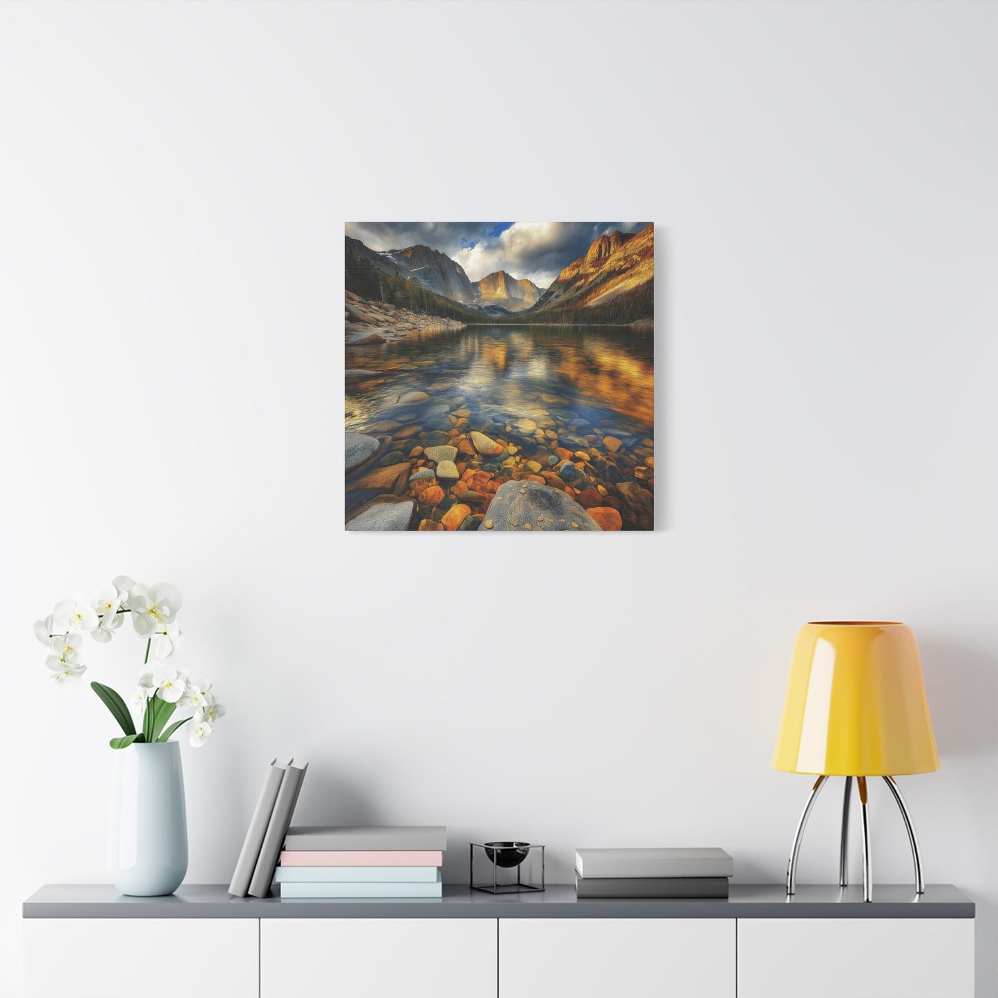 Canvas Wall Art - Beautiful Colorado Mountain Lake