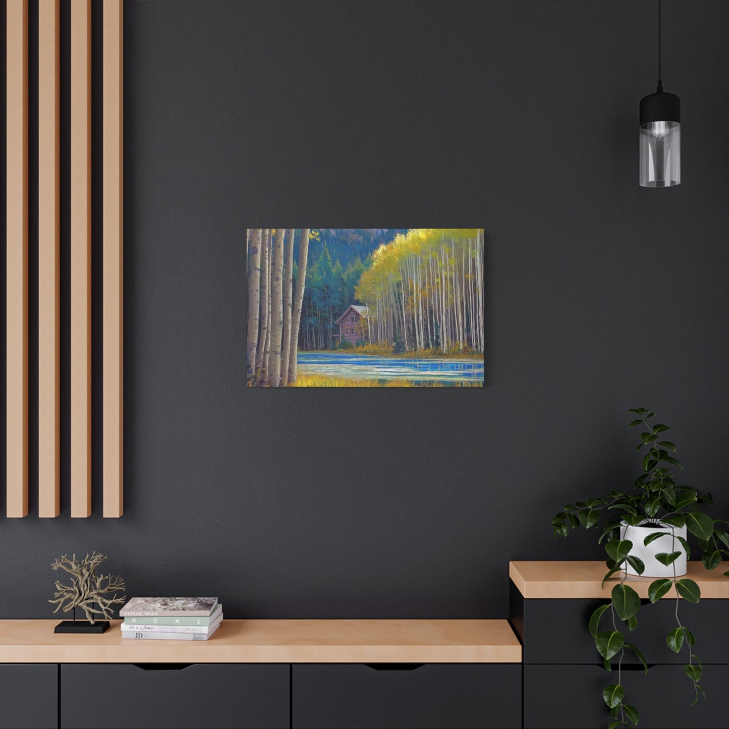 Canvas Wall Art - Rocky Mountain Lake V