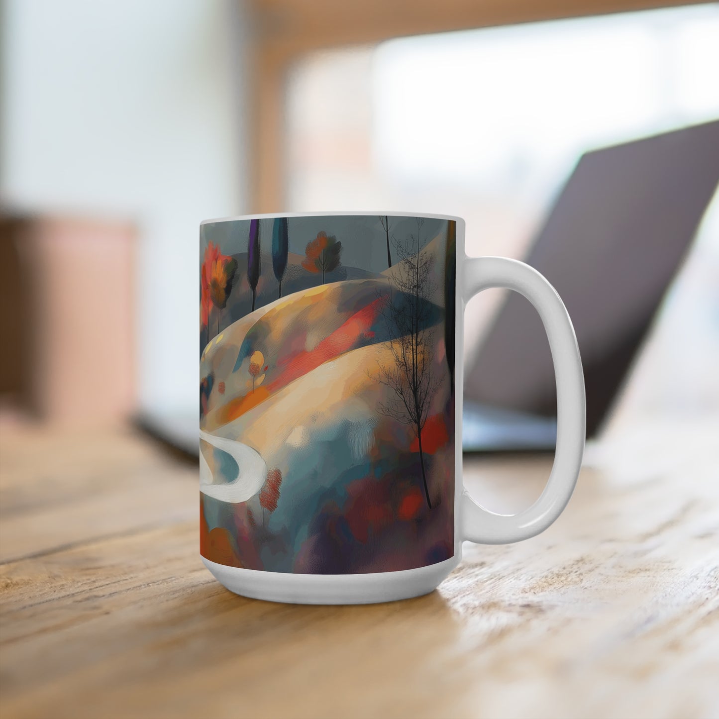 Artistic Landscape 15oz Mug - Perfect Gift for Nature Lovers