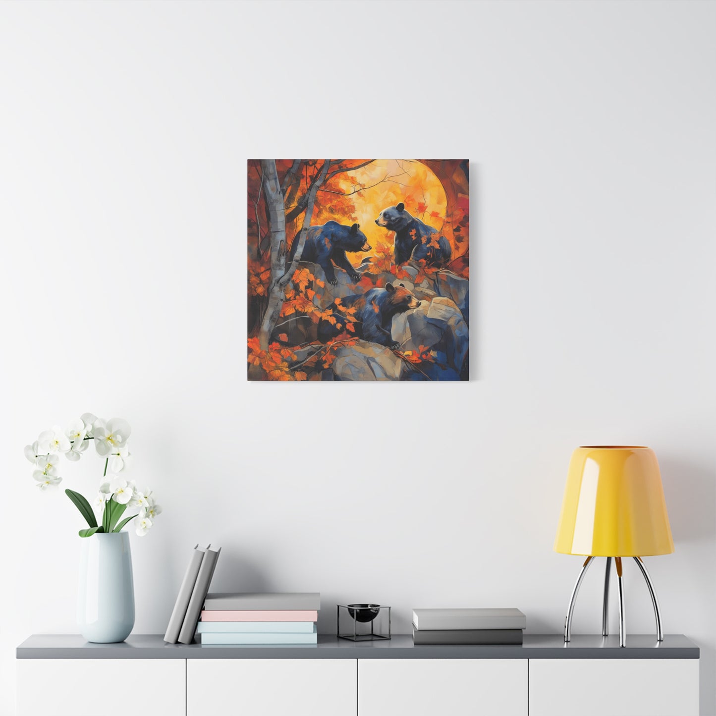 Canvas Print - Three Bears and the Moon