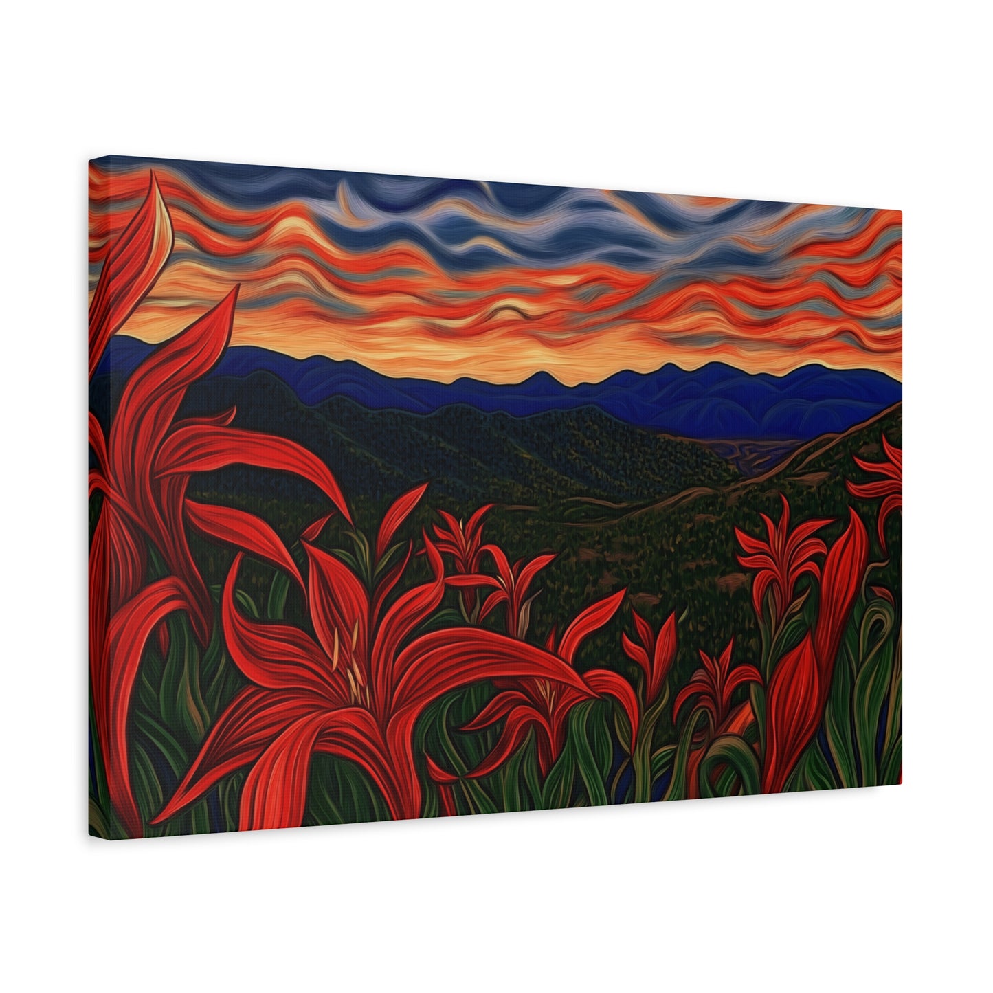 Canvas Print SF Day Lillies at Sunset