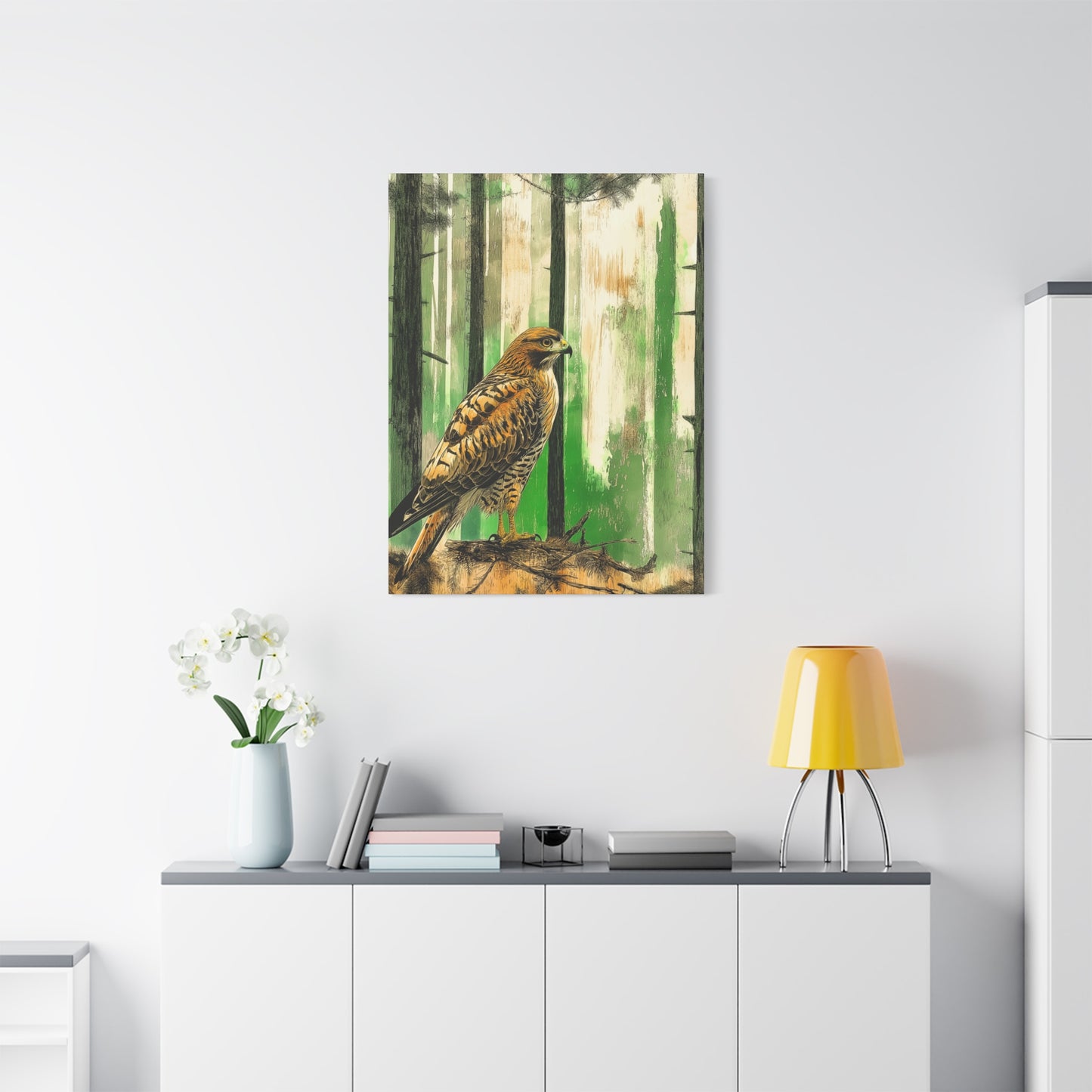 Canvas Print Red Tailed Hawk in Colorado Forest