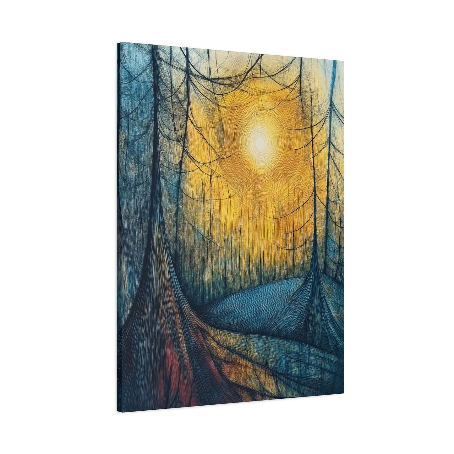 Sunlit Forest Matte Canvas Art
