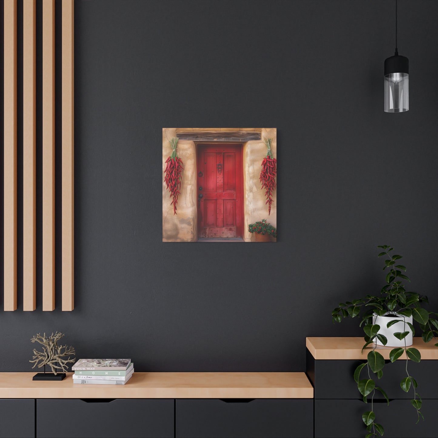 Canvas Wall Art Santa Fe Red Door