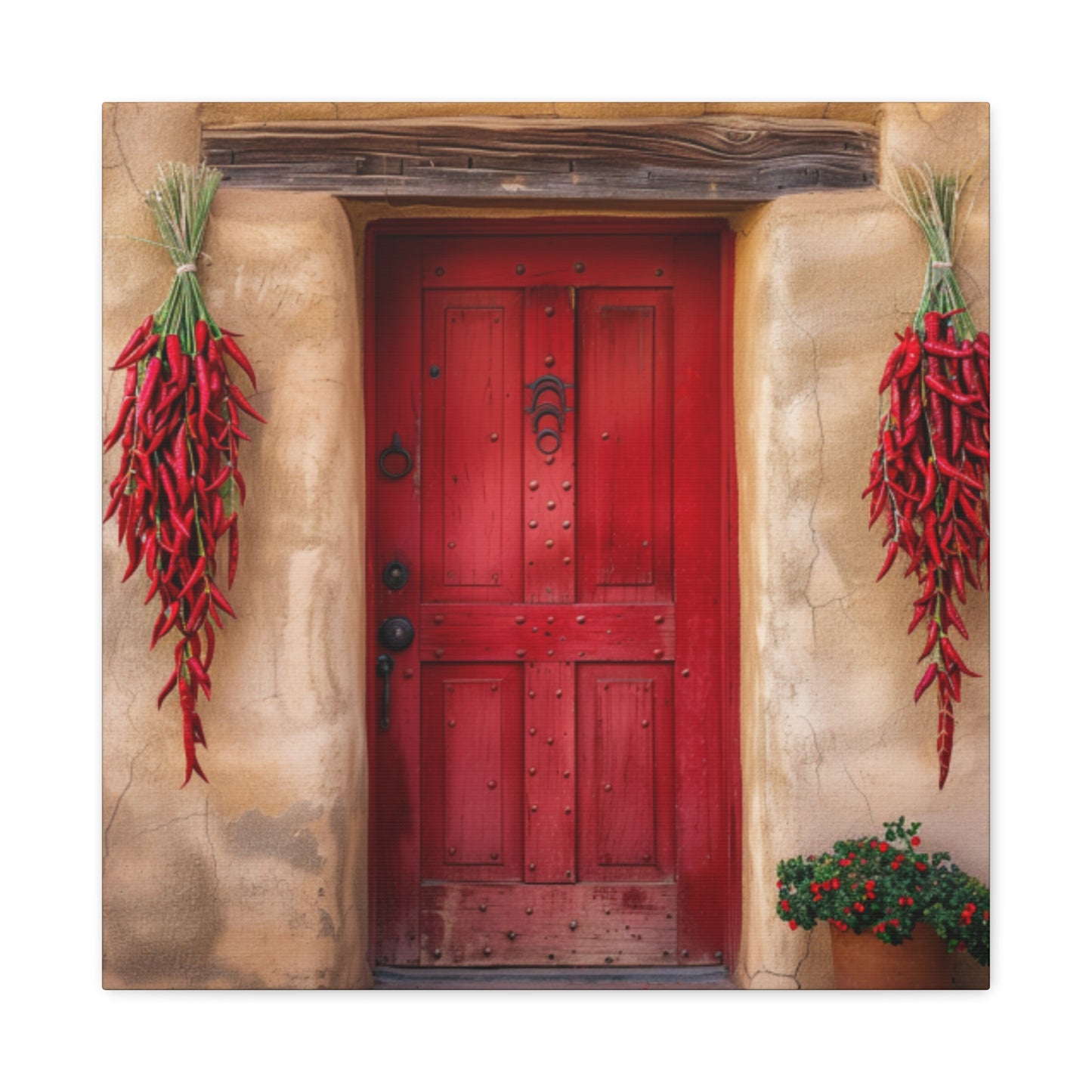 Canvas Wall Art Santa Fe Red Door