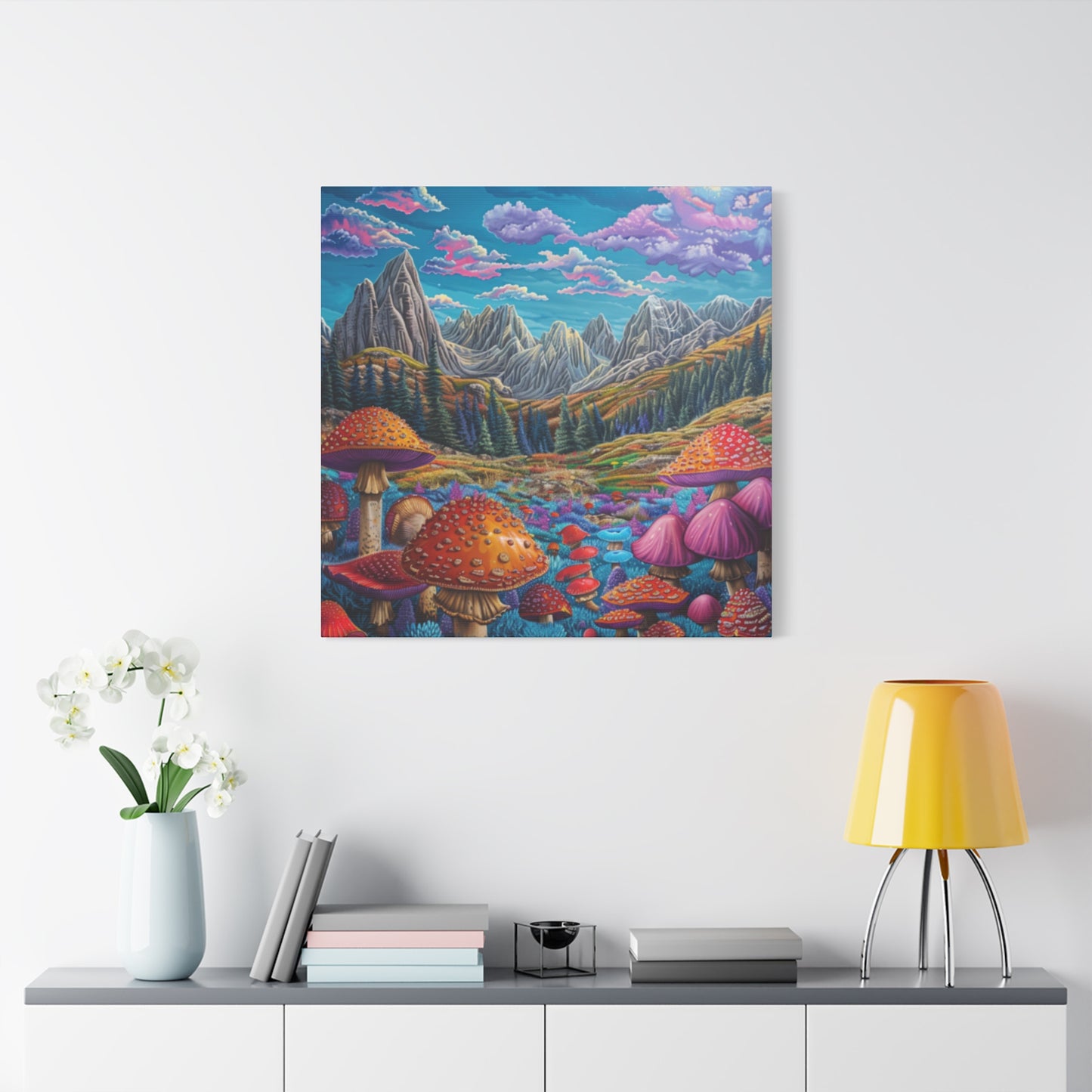 Canvas Print - Rocky Mountain Mushroom Field
