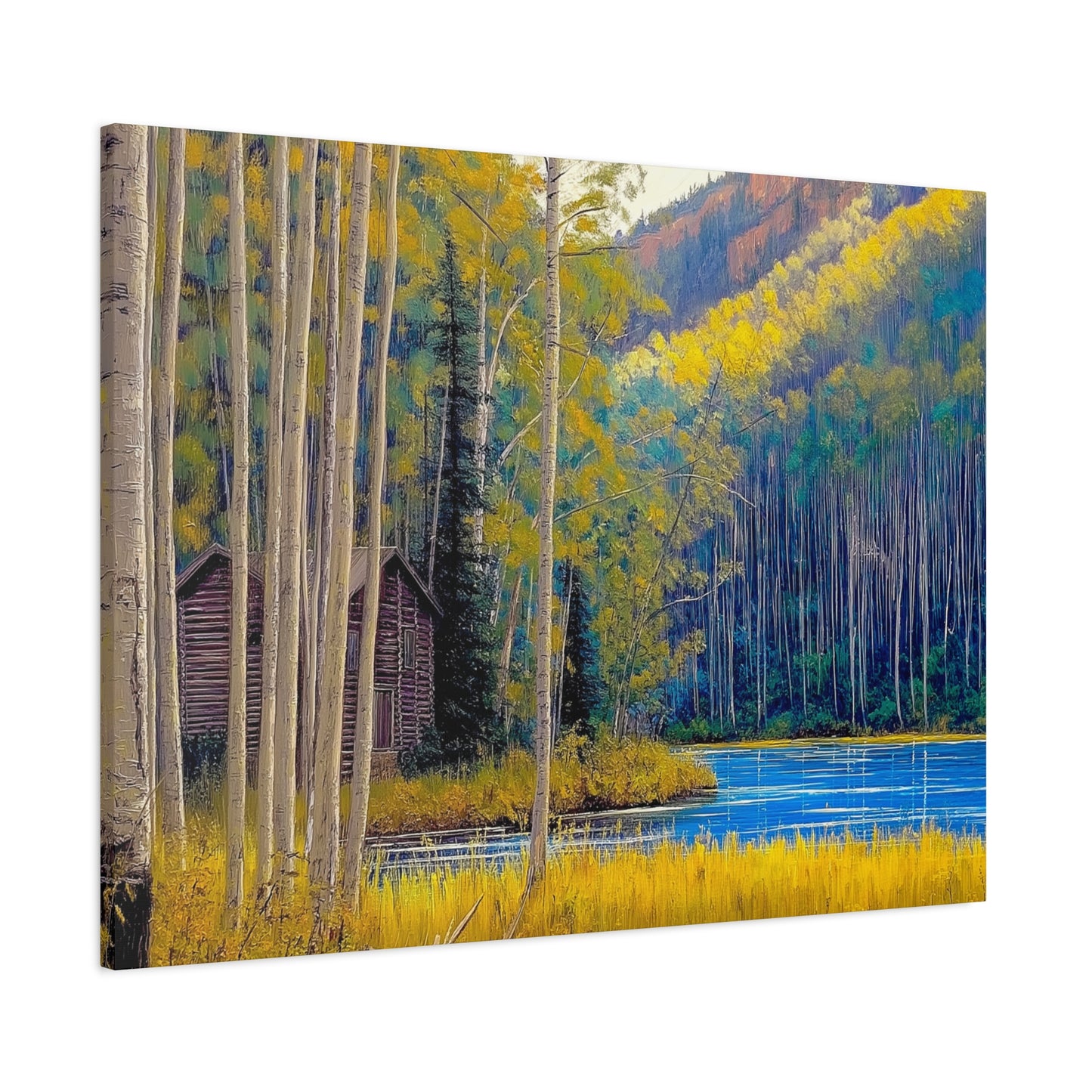 Canvas Print - Rocky Mountain Lake V7