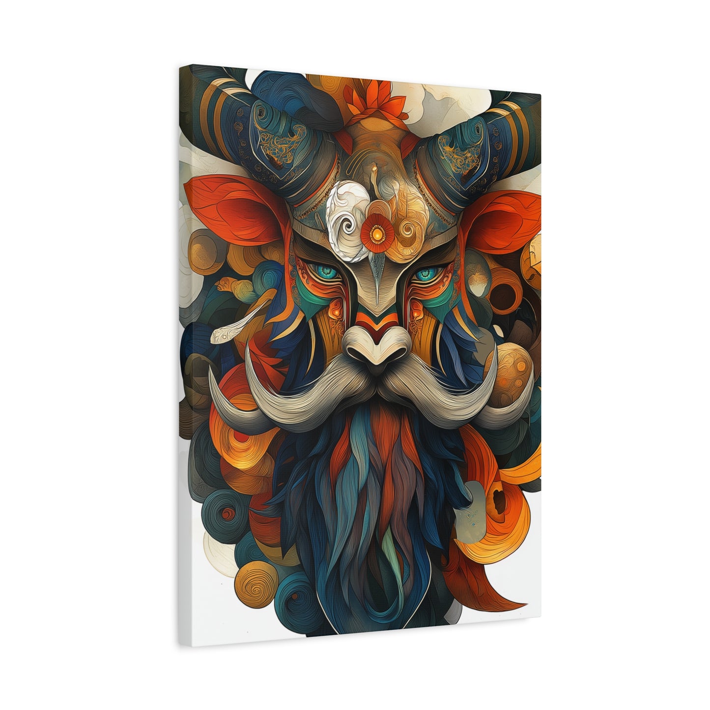 Vibrant Mask Wall Art Canvas | Bohemian Decor