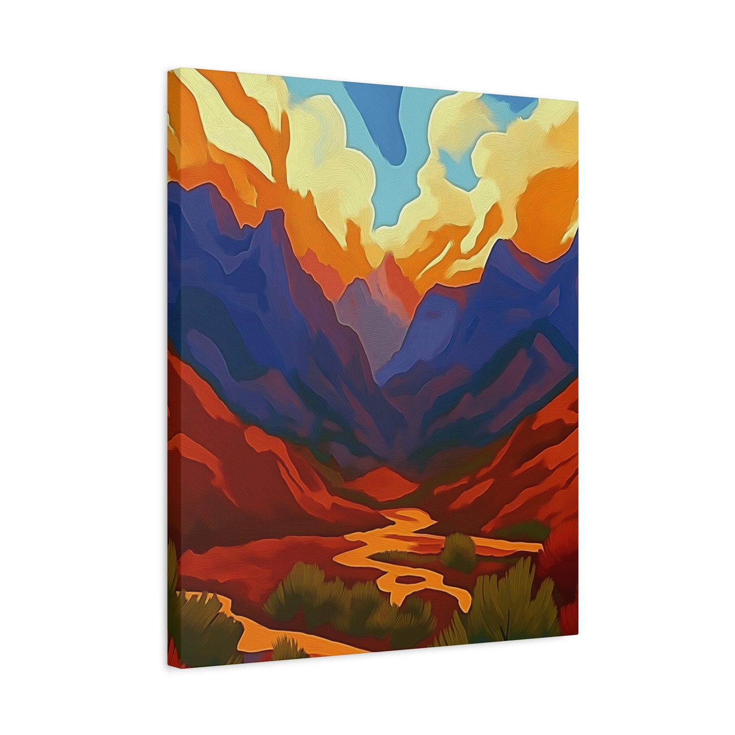 Vibrant Mountain Sunset Landscape-Where are we 2