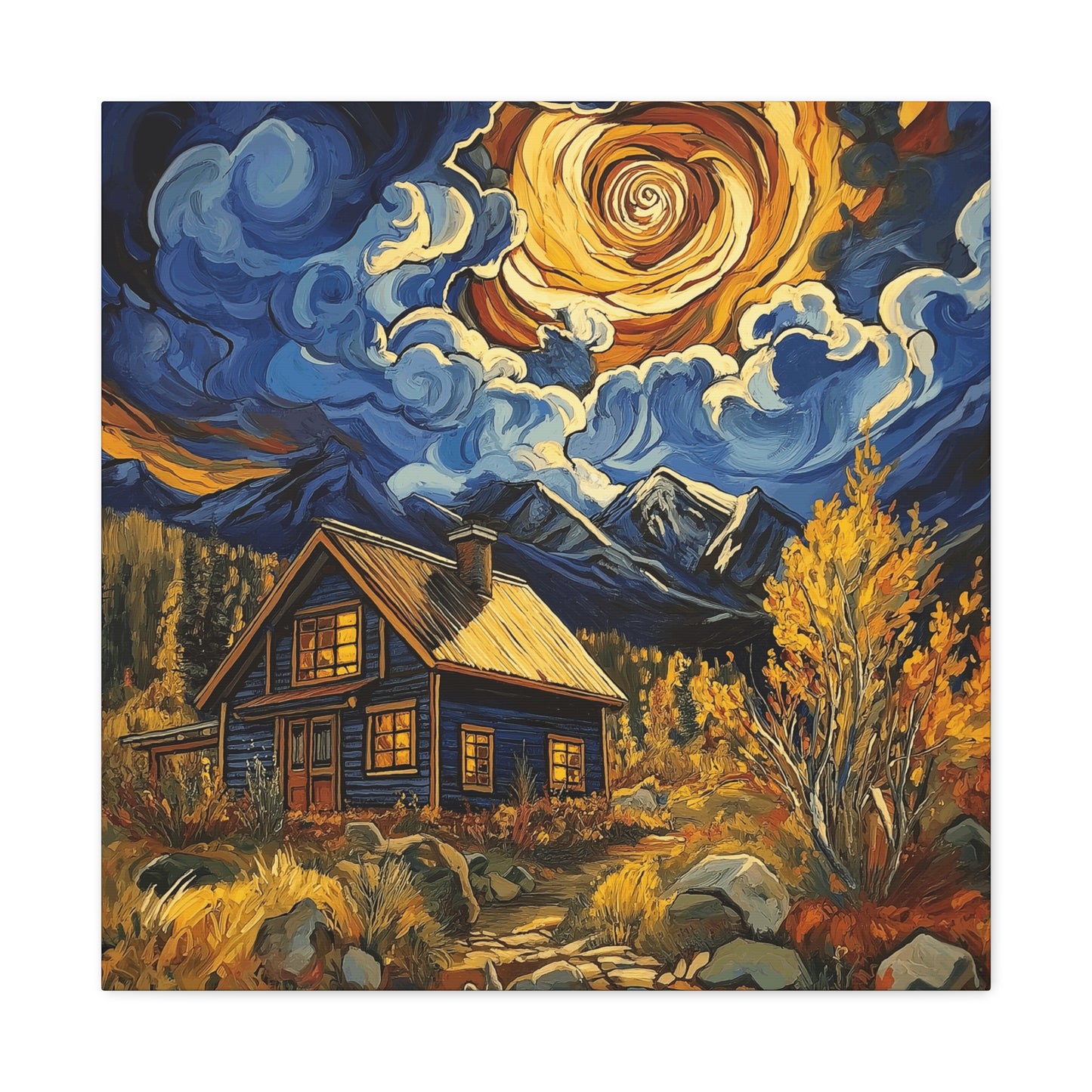 Rustic Colorado Cabine Canvas Art