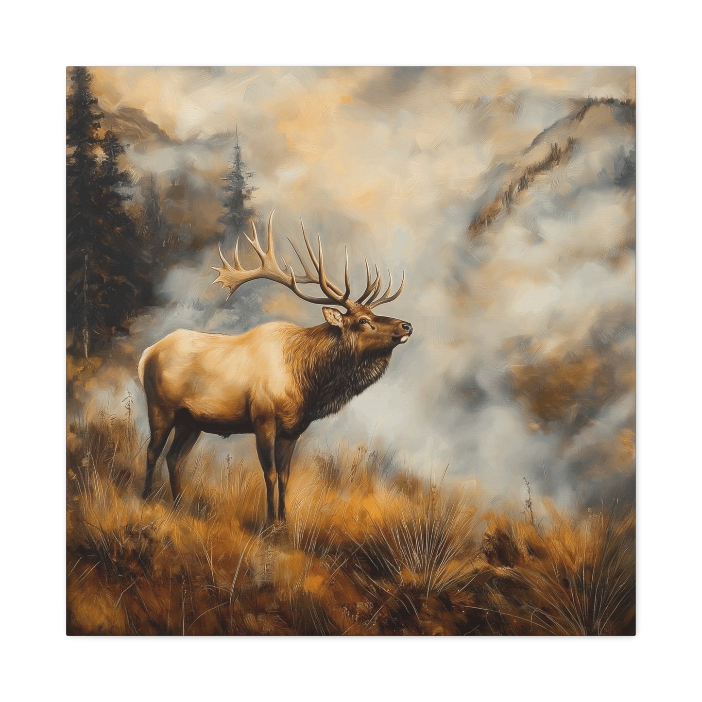 Majestic Elk Canvas Wall Art - Nature Inspired Home Decor