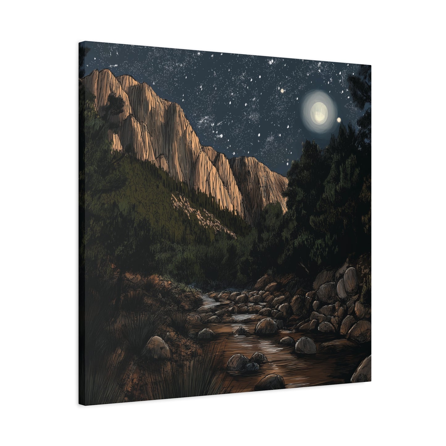 Rockies Creek at Night
