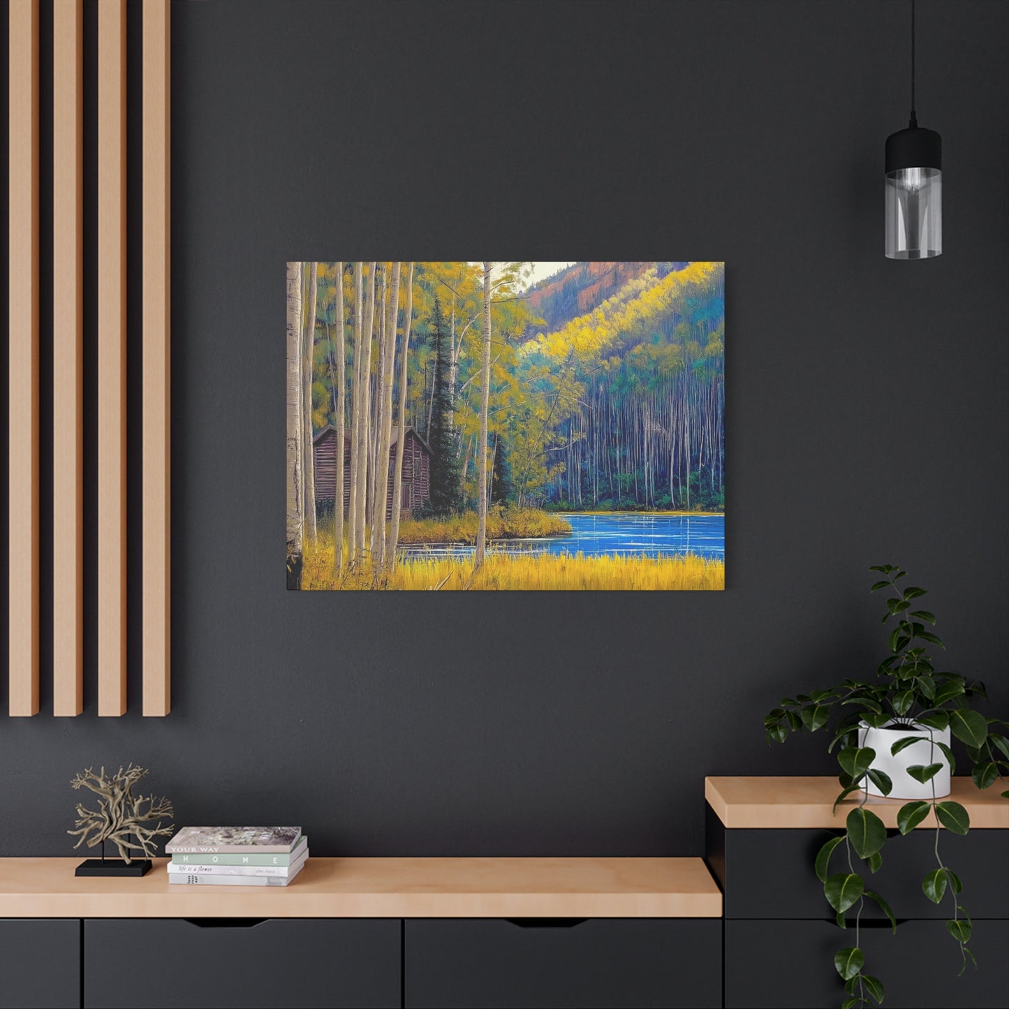 Canvas Print - Rocky Mountain Lake V7