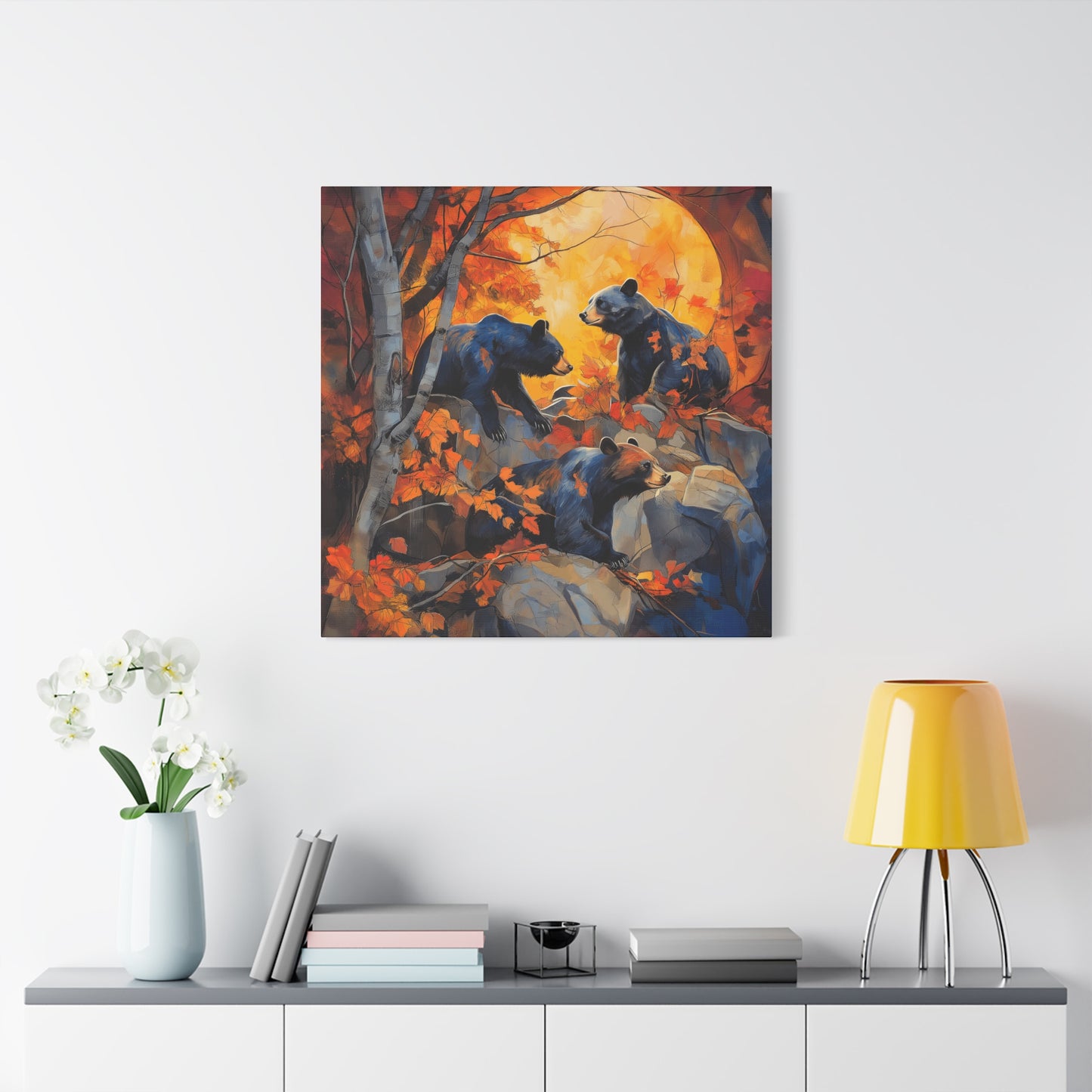 Canvas Print - Three Bears and the Moon