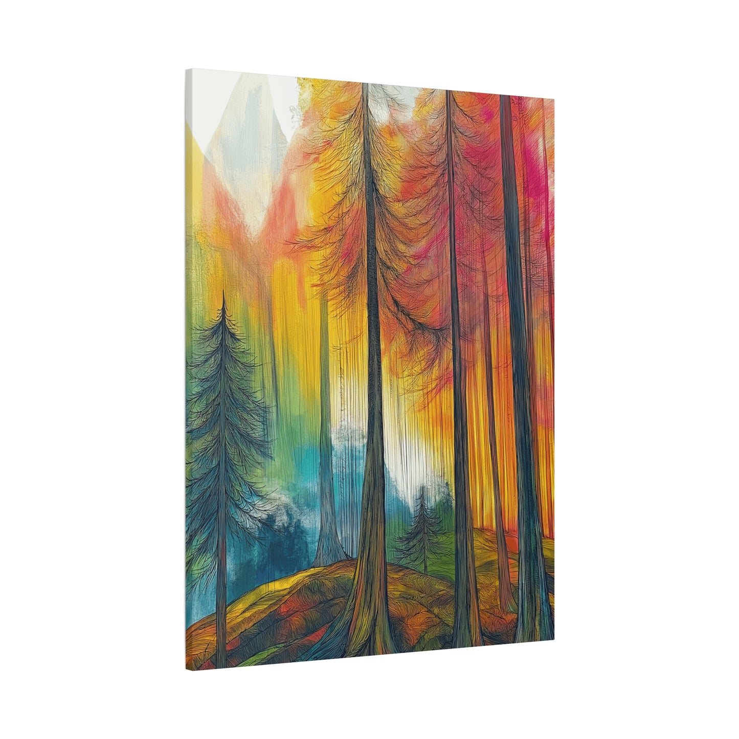 Vibrant Forest Canvas Art Print