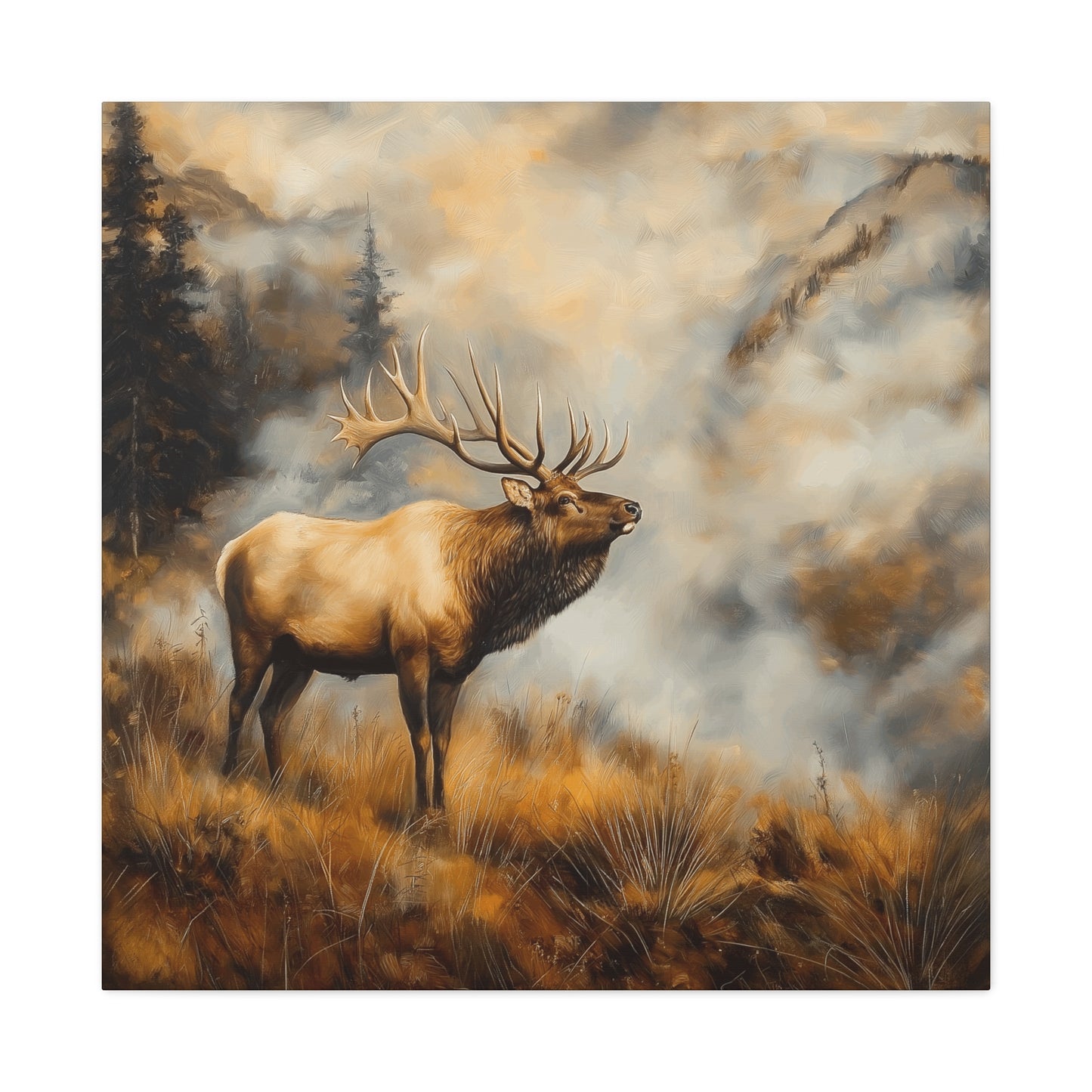 Majestic Elk Canvas Wall Art - Nature Inspired Home Decor
