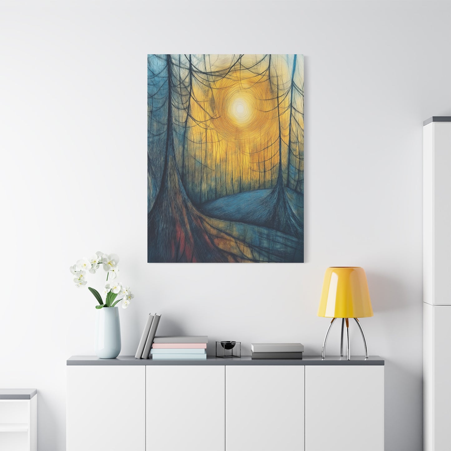 Sunlit Forest Matte Canvas Art