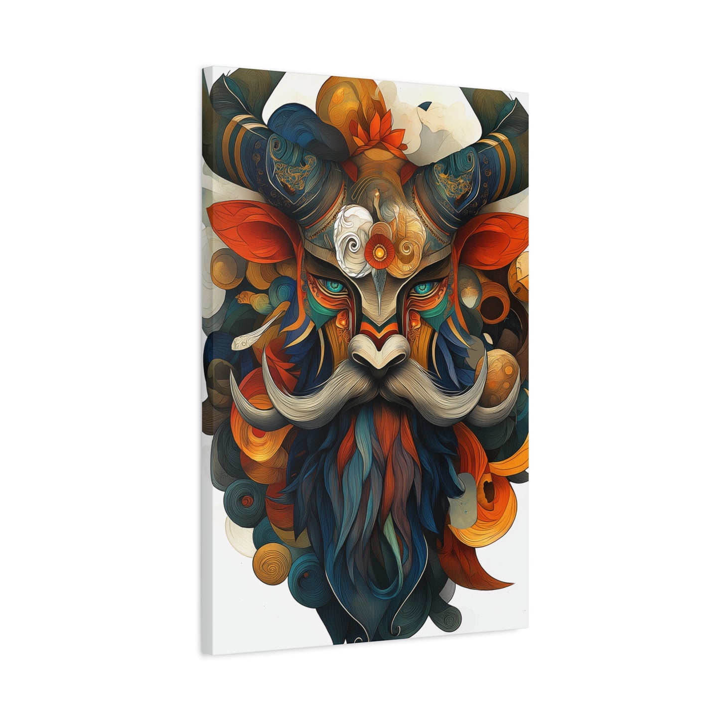 Vibrant Mask Wall Art Canvas | Bohemian Decor
