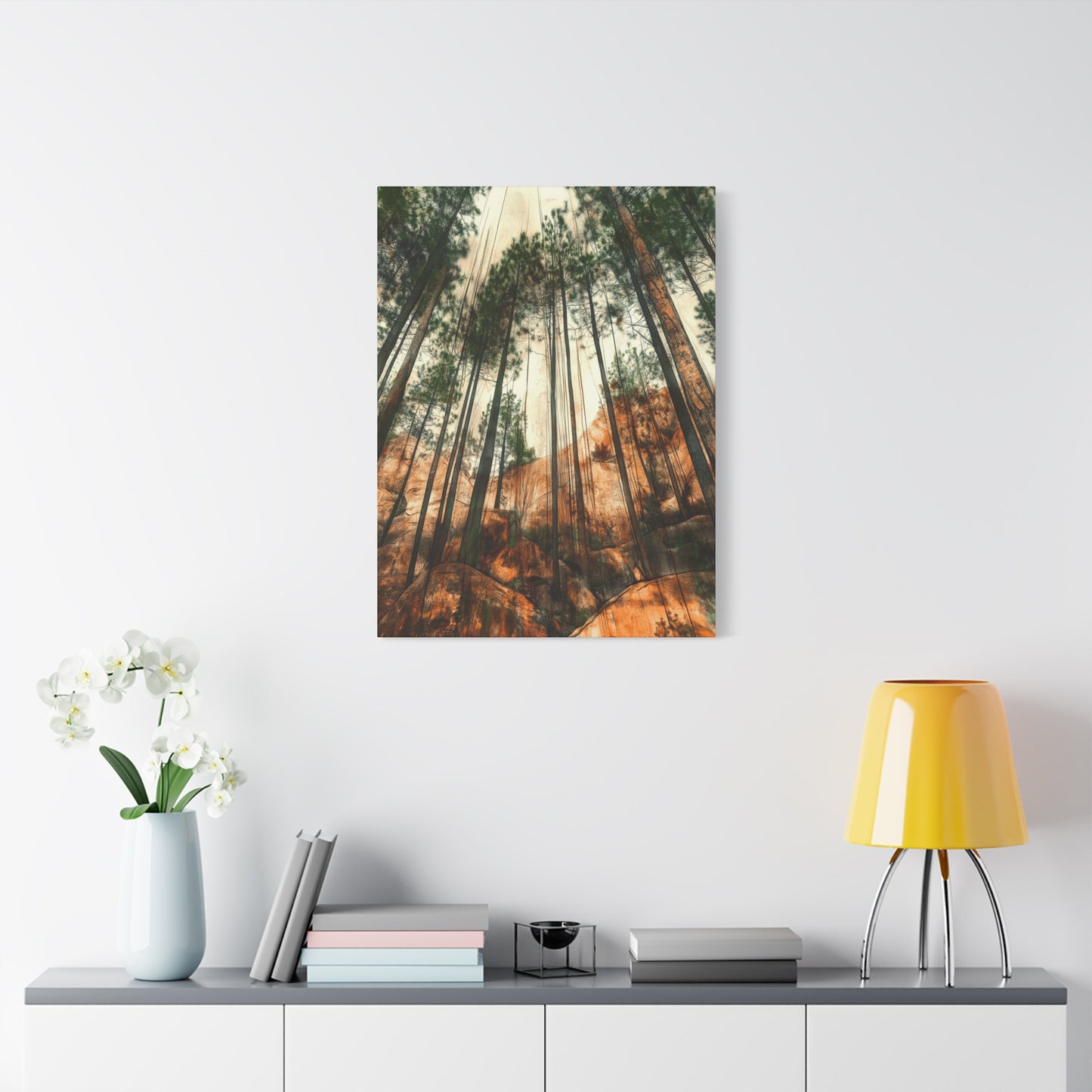 Nature-Inspired Stretched Canvas Art - Forest Serenity